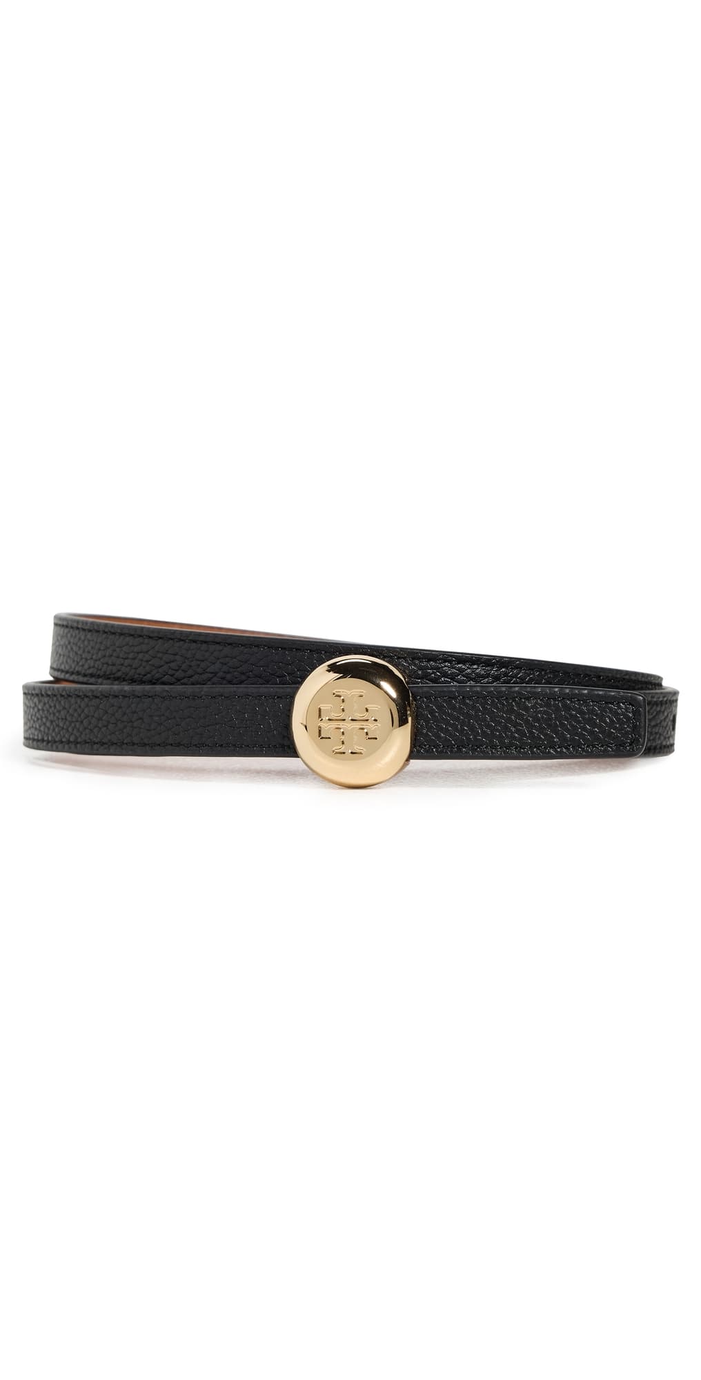 Tory Burch Romy Belt Black/Aged Tan