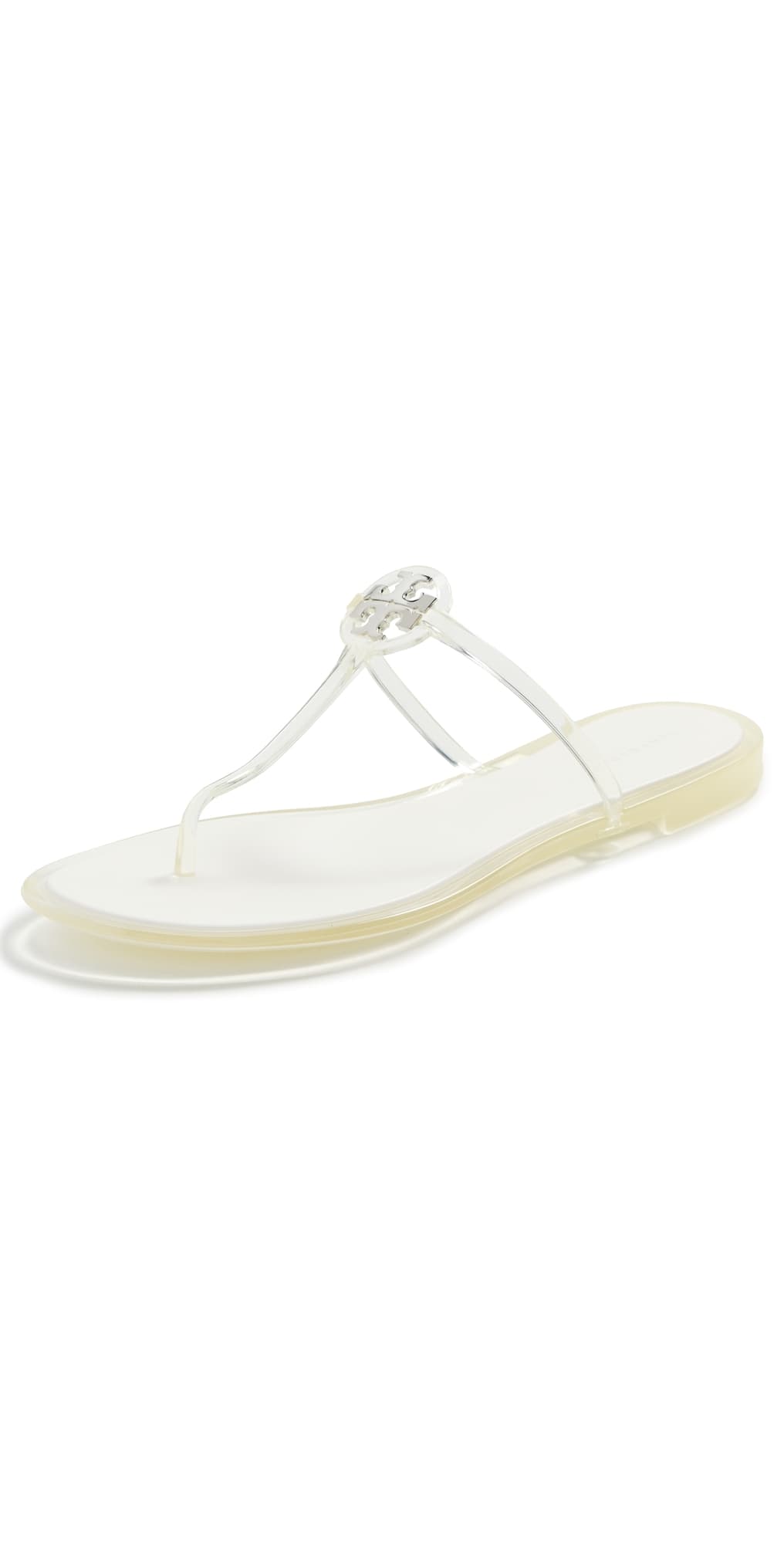 Tory Burch Mini Miller Jelly Sandals Clear Silver