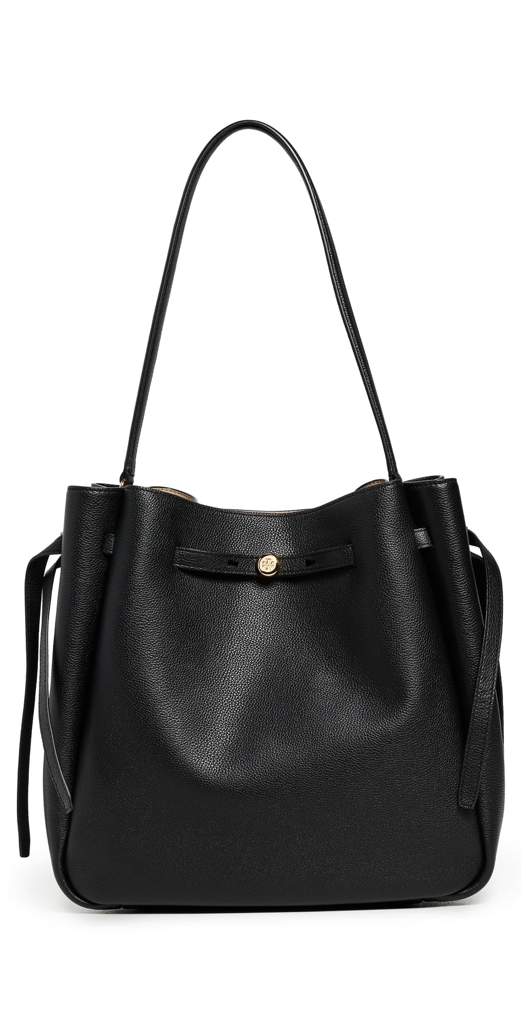 Tory Burch Romy Large Bucket Bag Black · One Size