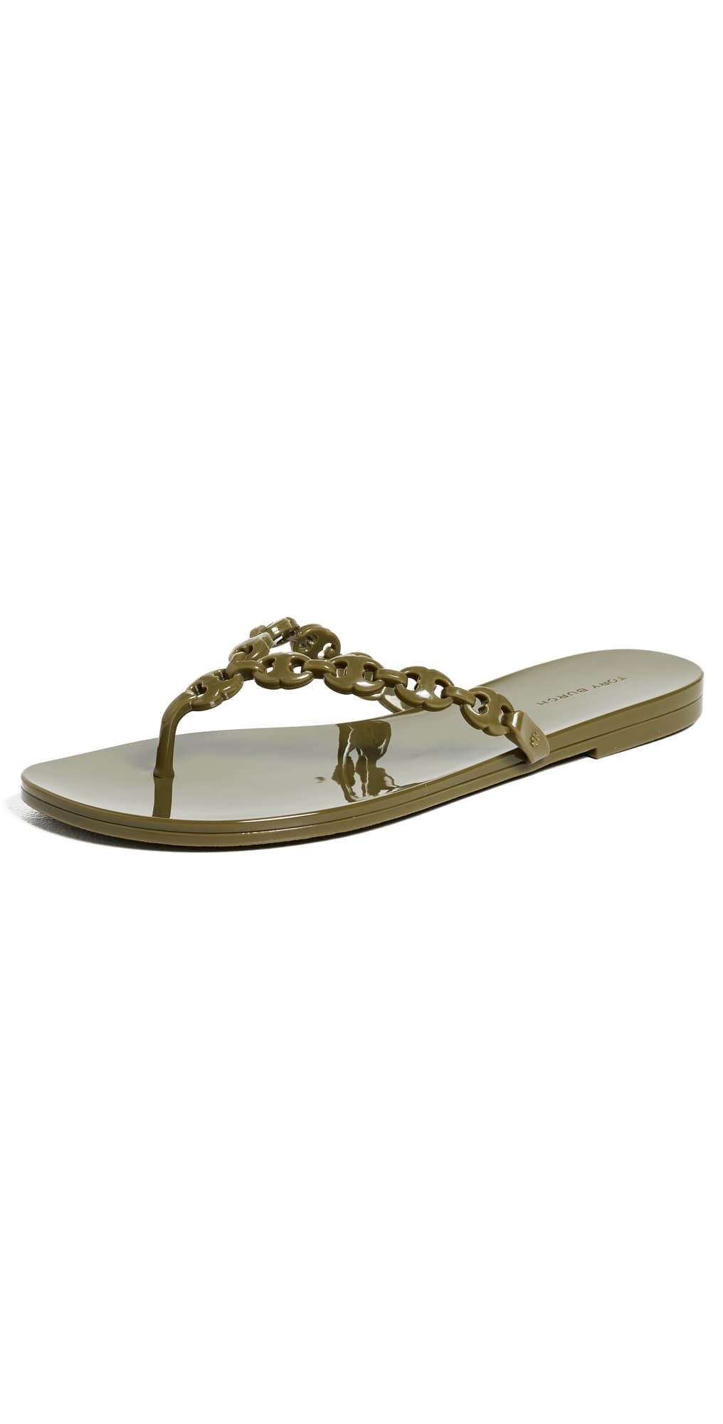 Tory Burch Gemini Link Jelly Sandals Moss Rock