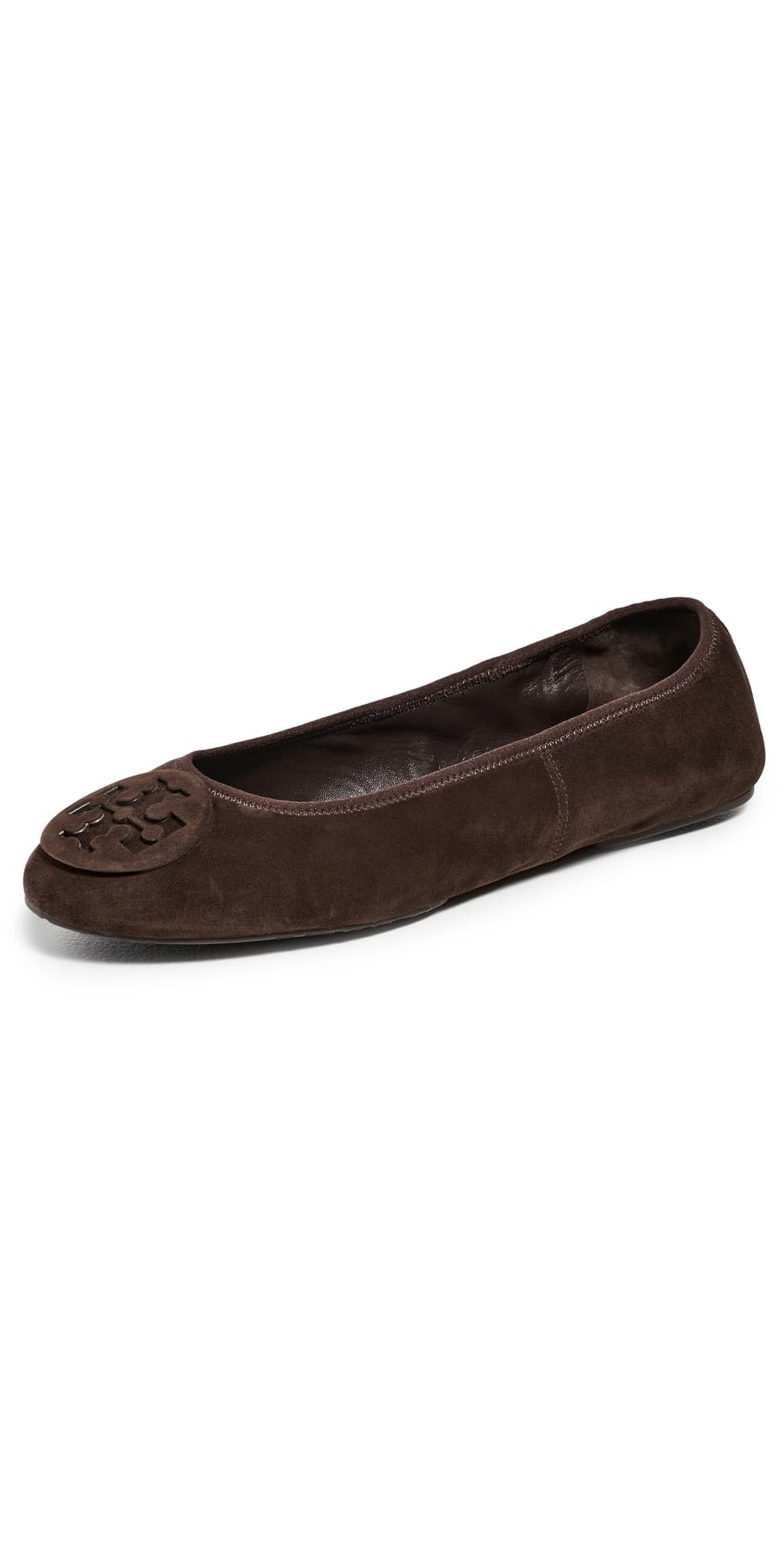 Tory Burch Reva Travel Ballet Flats Dark Cocoa