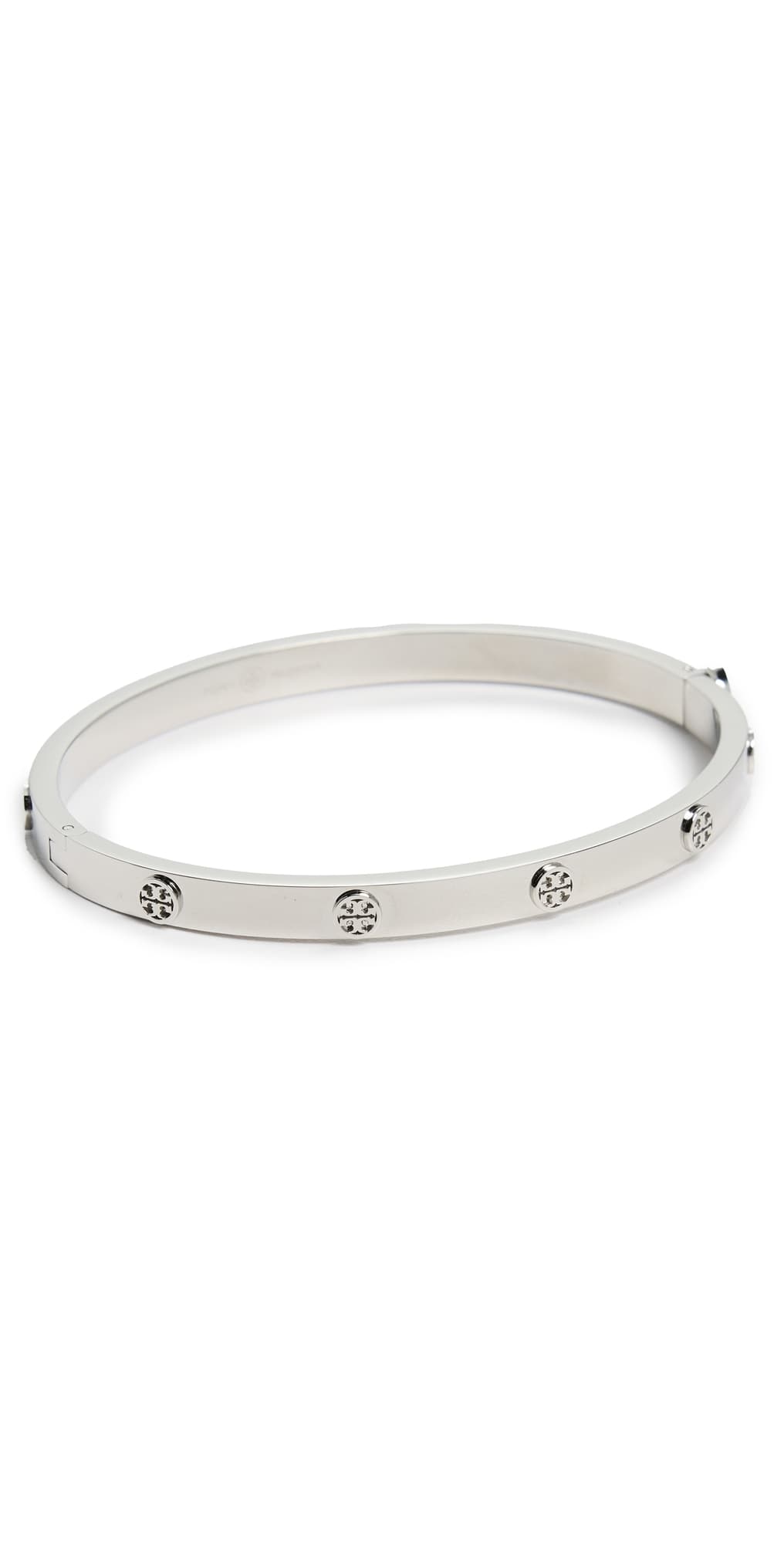 Tory Burch Thin Icon Hinge Bracelet Tory Silver