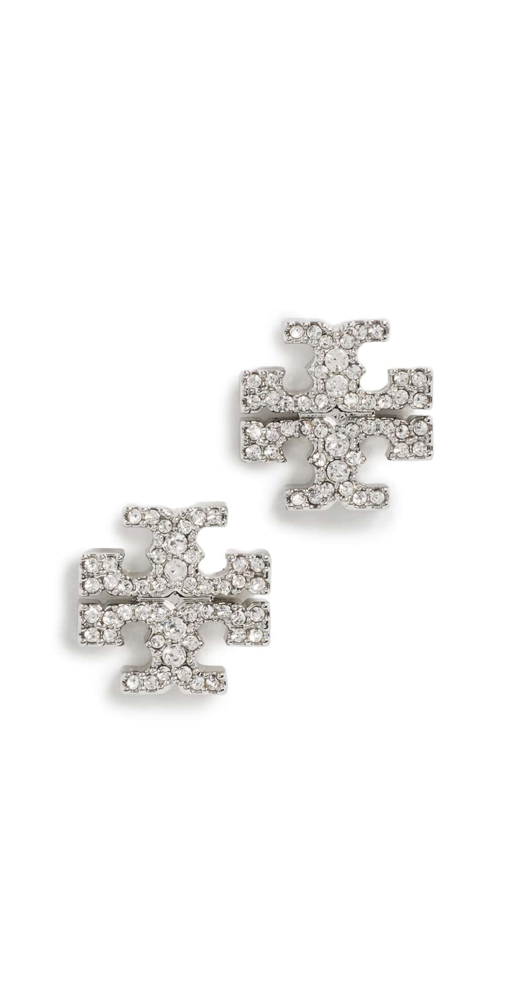 Tory Burch Icon Pavé Stud Earrings Tory Silver / Crystal