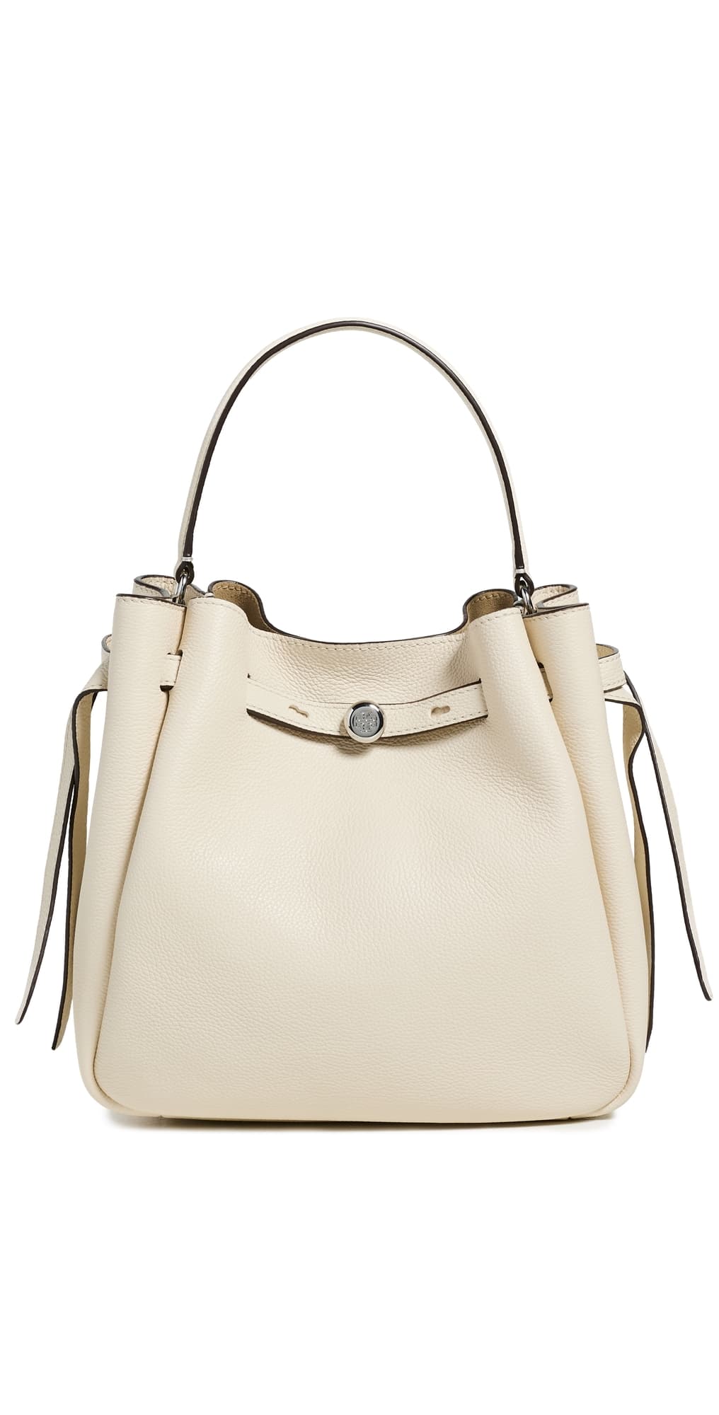 Tory Burch Romy Bucket Bag Light Cream · One Size