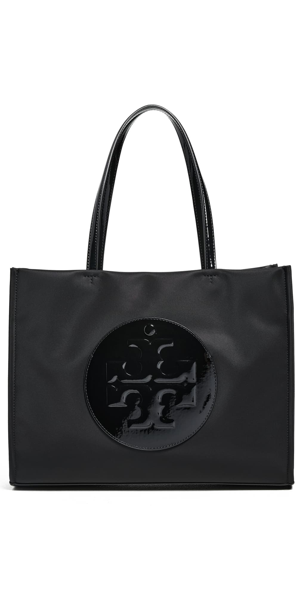 Tory Burch Ella Patent Small Tote Black