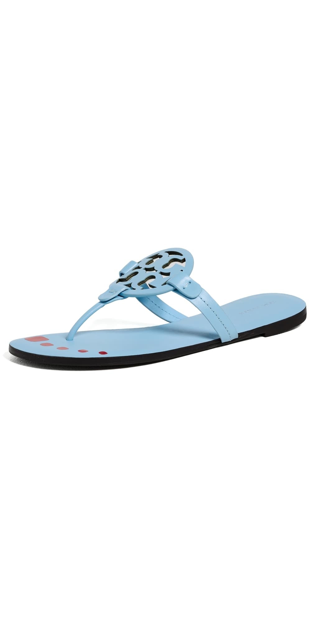 Tory Burch Miller Nail Polish Sandals Washed Sky