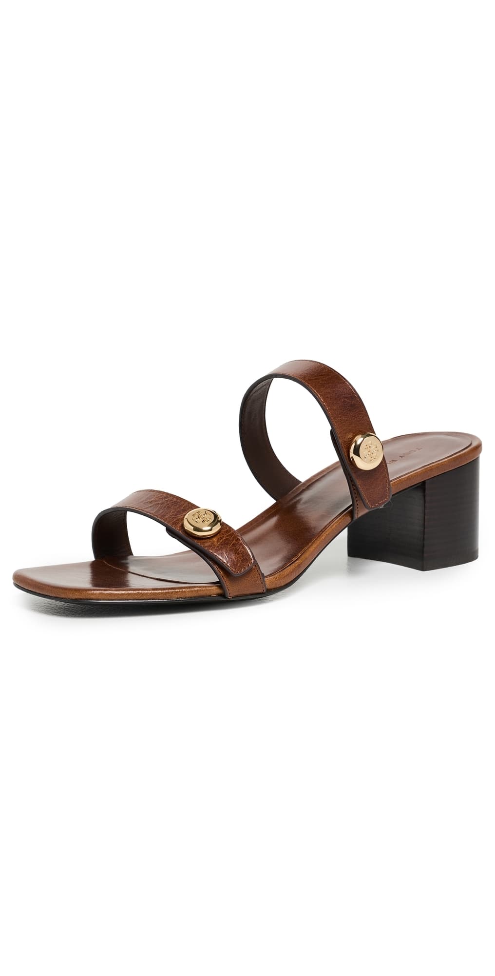 Tory Burch Romy City Sandals Deep Cuoio