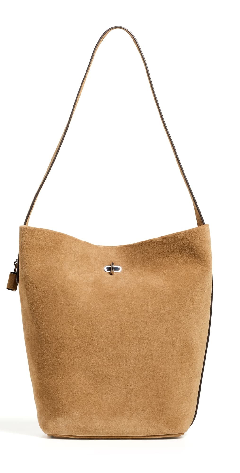 Tory Burch Suede Slim Bucket Bag Toffee · One Size