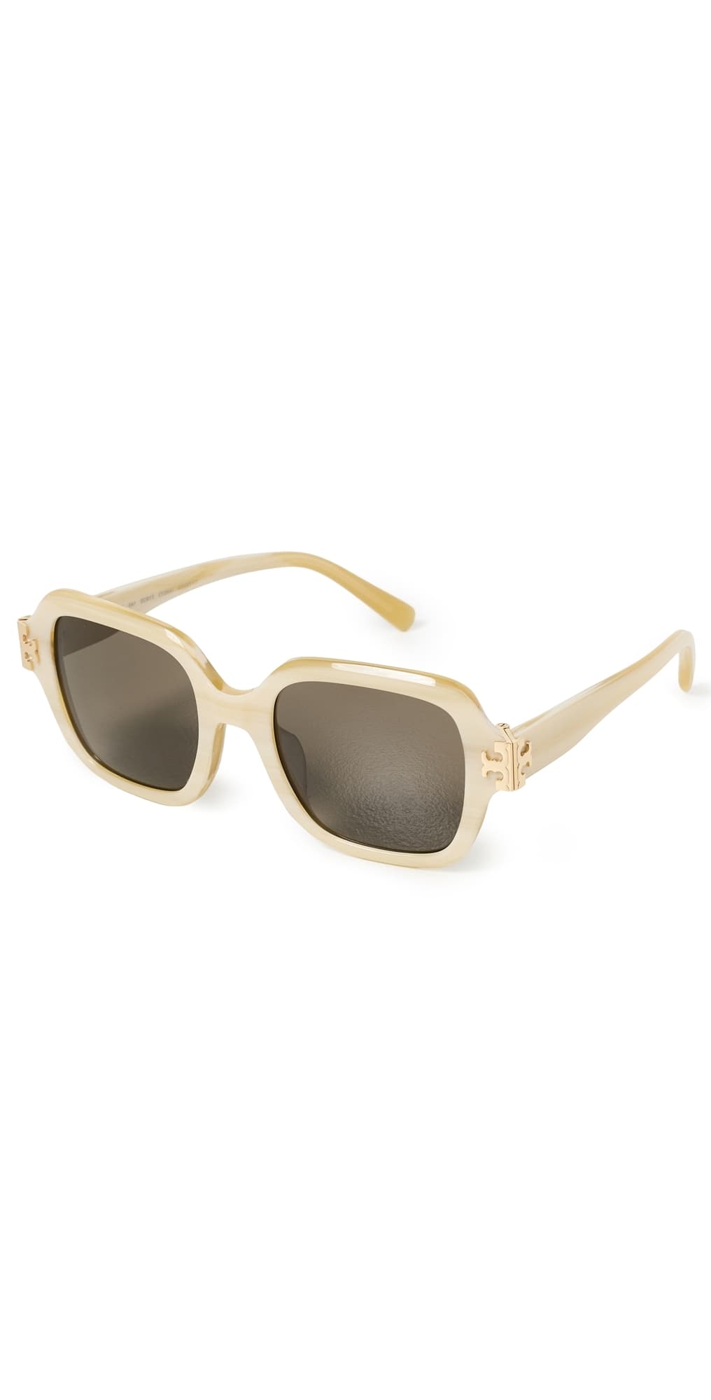 Tory Burch Eleanor Square Sunglasses Ivory Horn