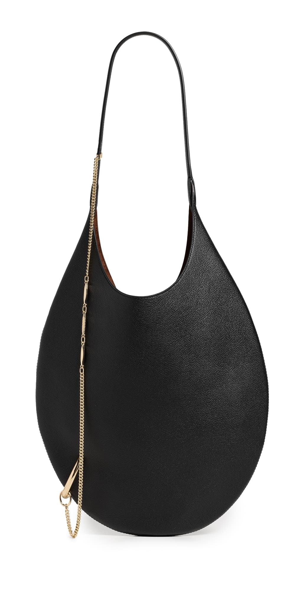 Tory Burch Pierced Soft Bag Black/Gold · One Size