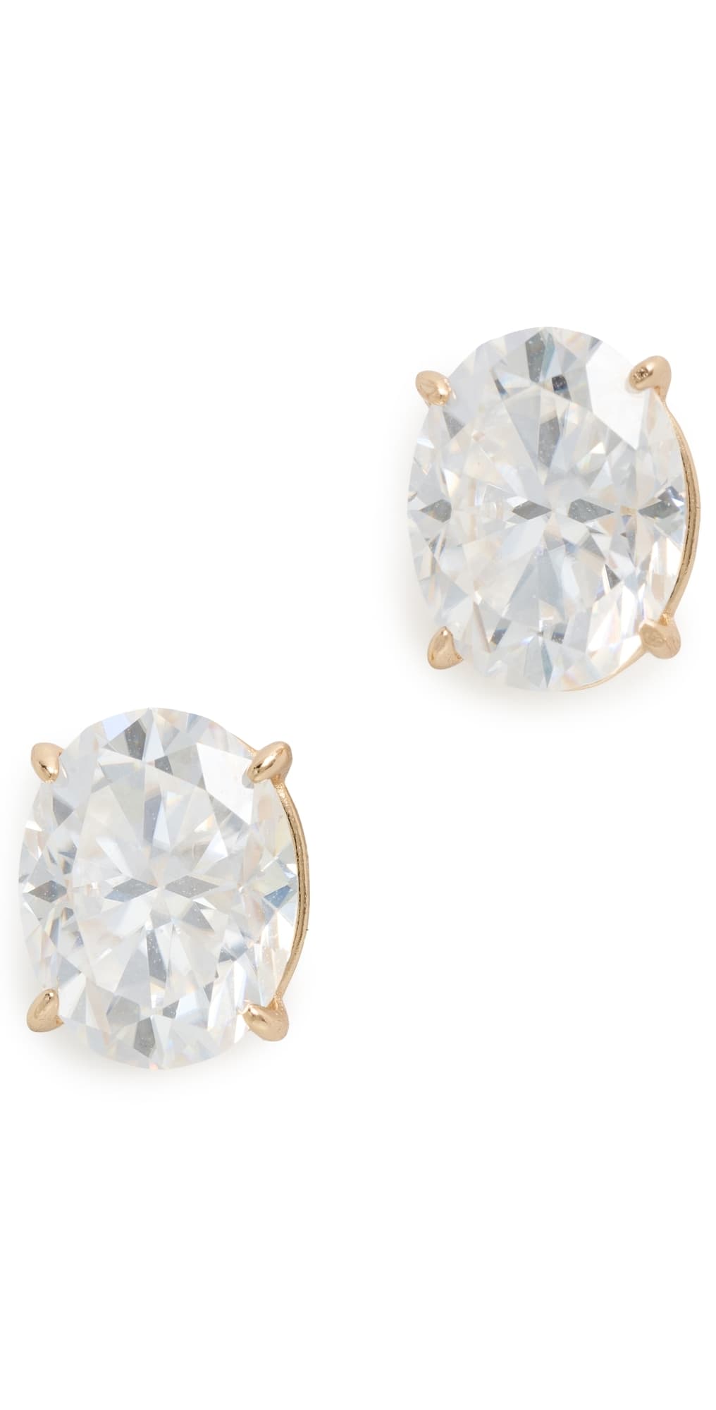 TTR Oval Lab Grown Studs Yellow Gold