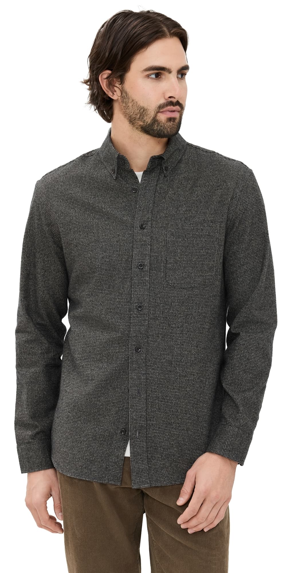 Taylor Stitch Jack Houndstooth Shirt Dark Forest