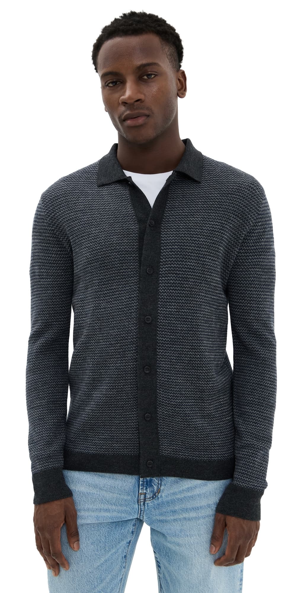 Taylor Stitch The Nichols Birdseye Polo Navy Birdseye