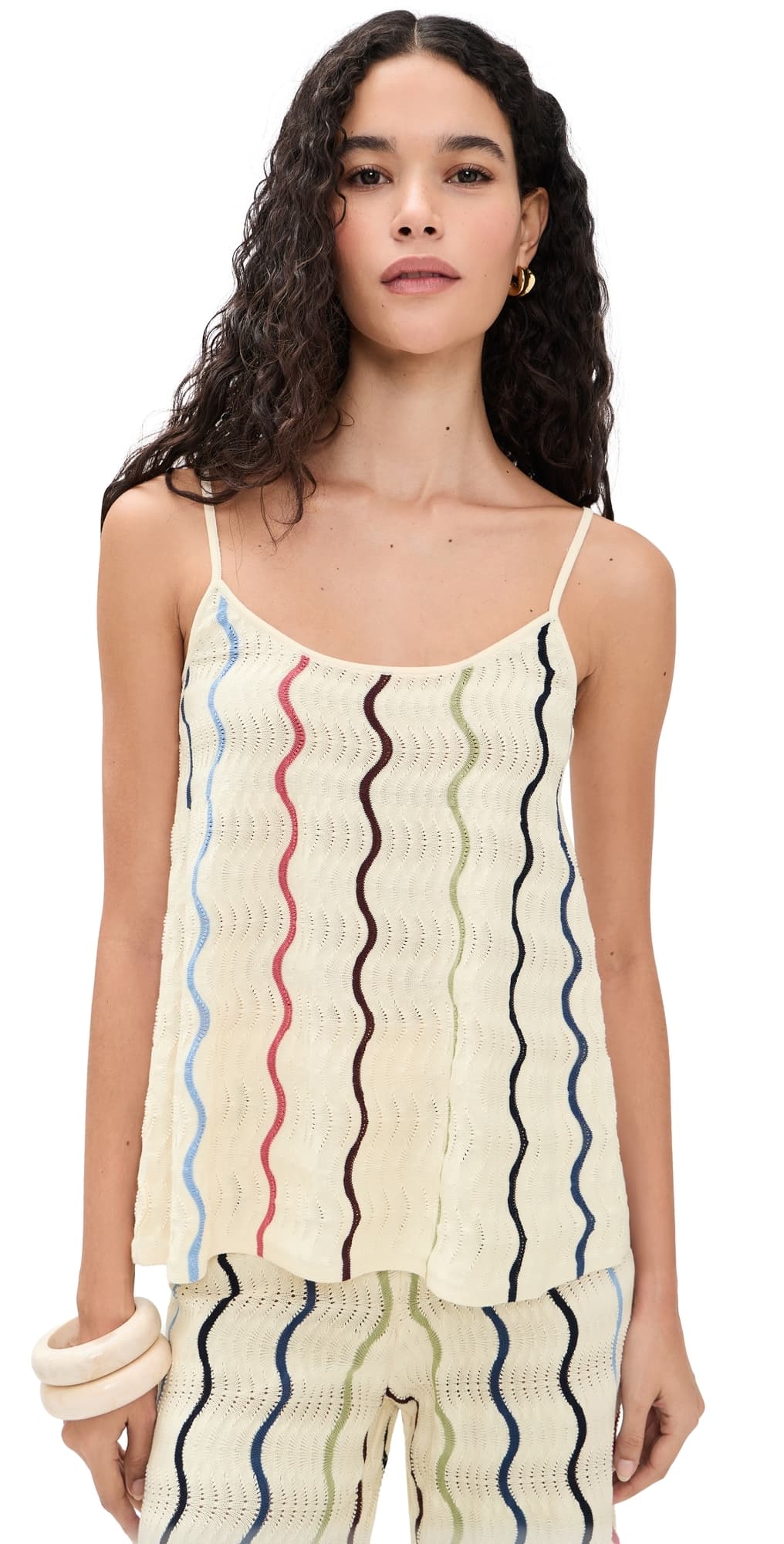 Tanya Taylor Gigi Knit Tank Cream Multi