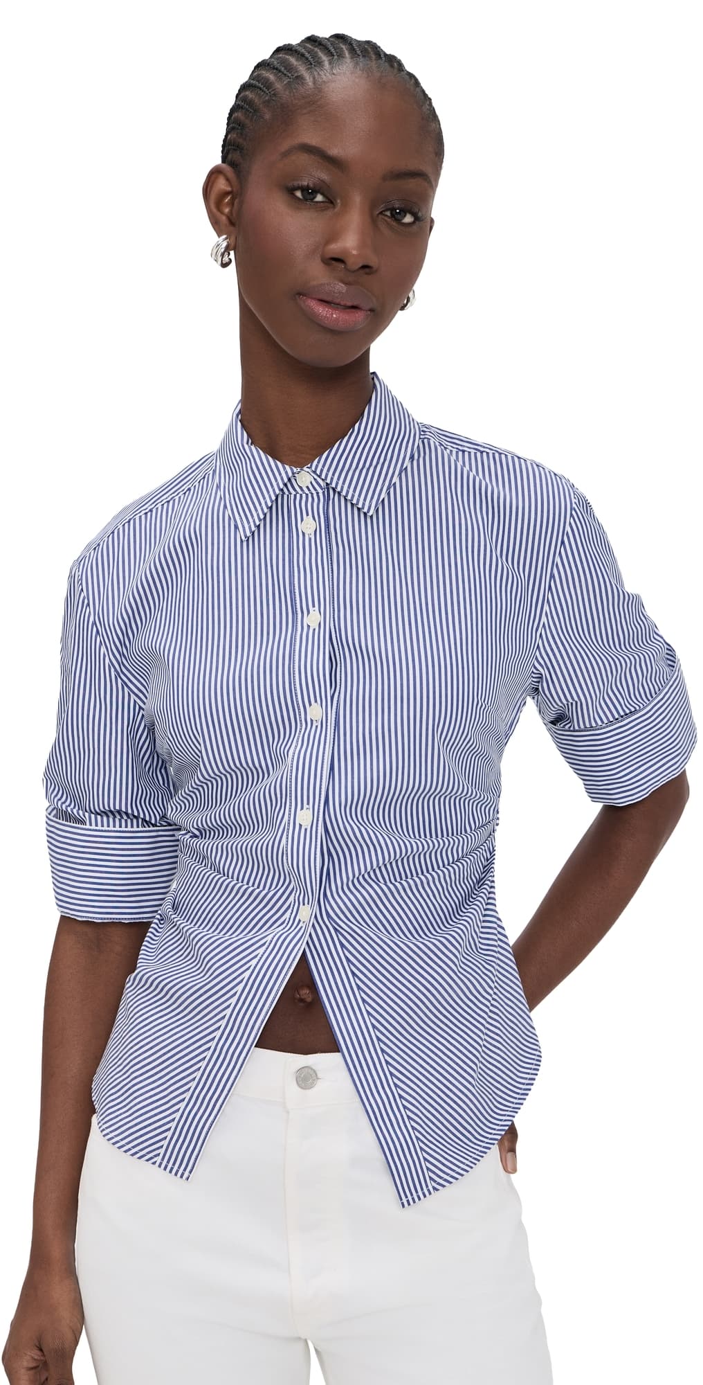 Tanya Taylor Winslet Top Blue/Optic White