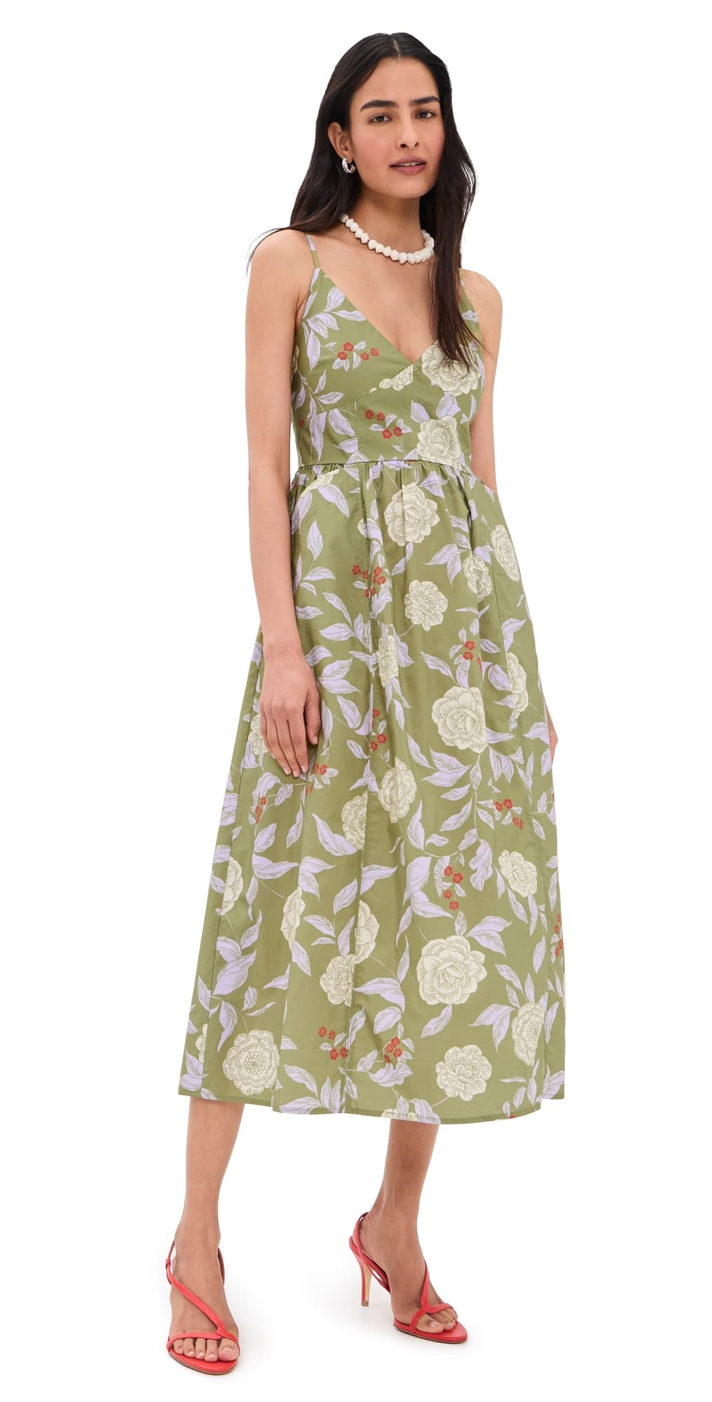 Tanya Taylor Vivien Dress Artichoke/Lilac Multi