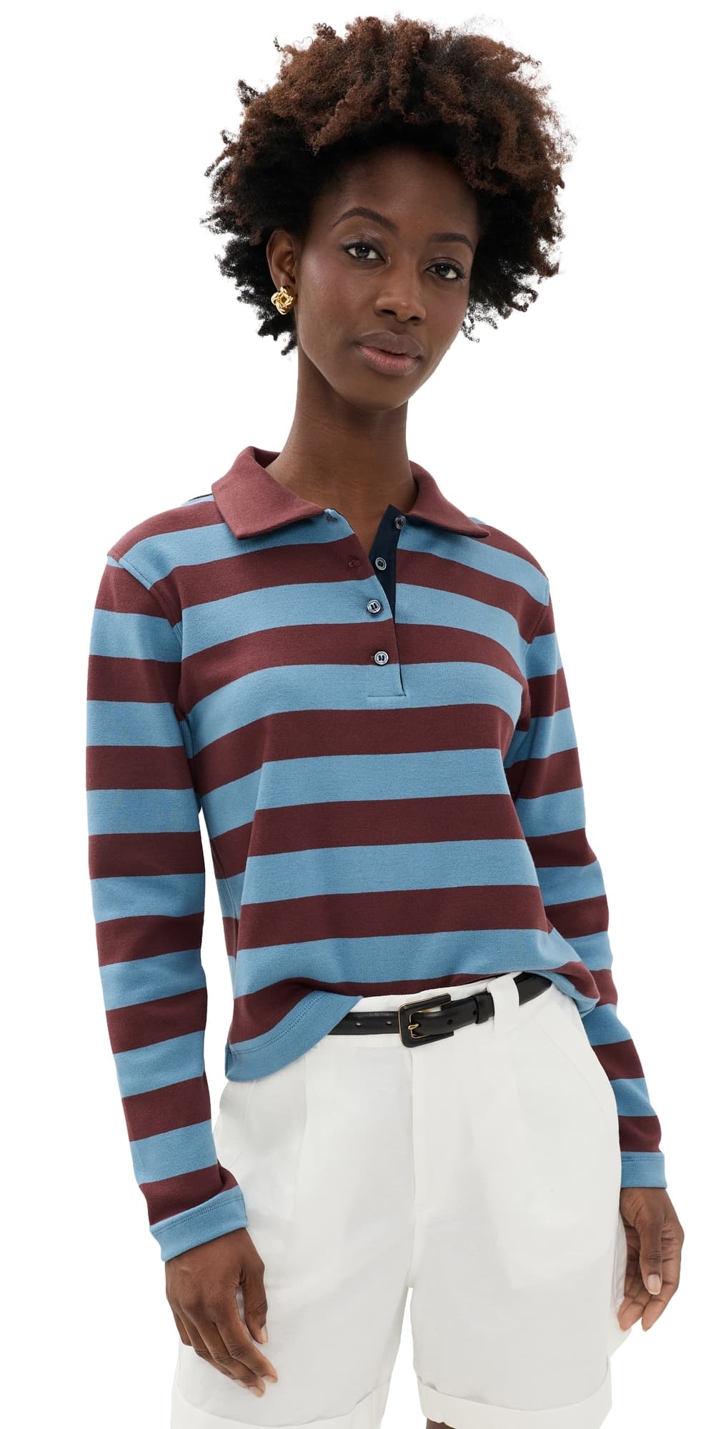 Tanya Taylor Barrett Top Shadow Blue/Deep Redwood