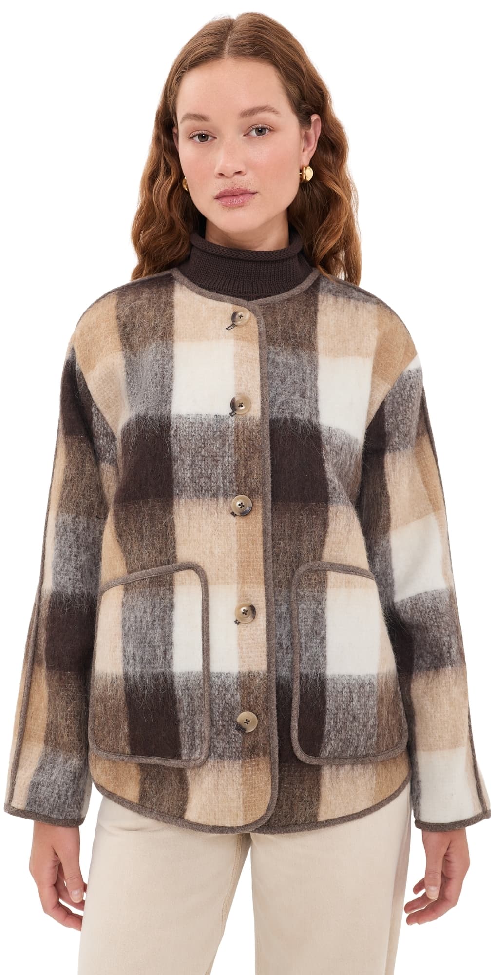 Tanya Taylor Janet Jacket Milk/Camel Multi