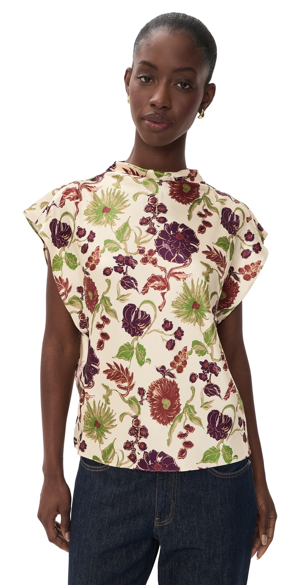 Tanya Taylor Adrien Top Cream Multi