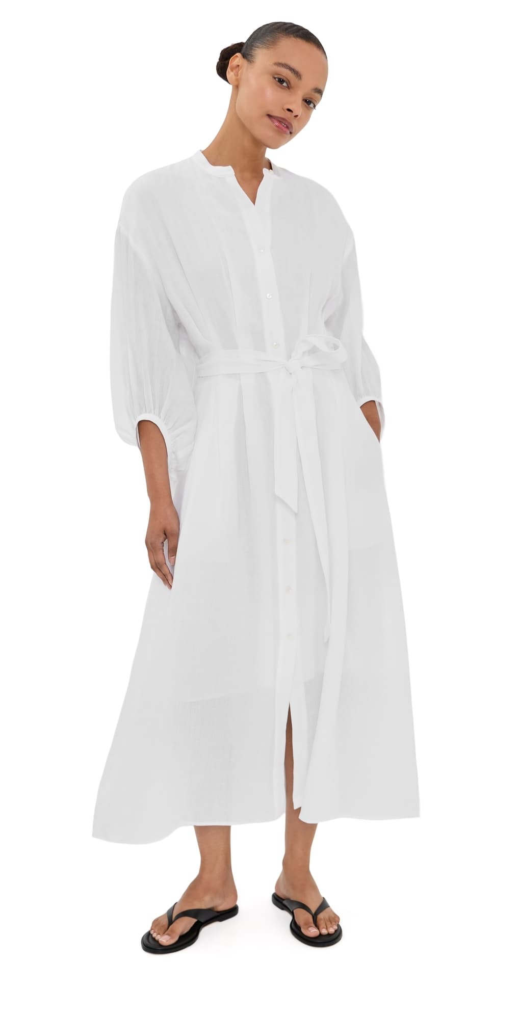 TWP Linen Maxi Dress White