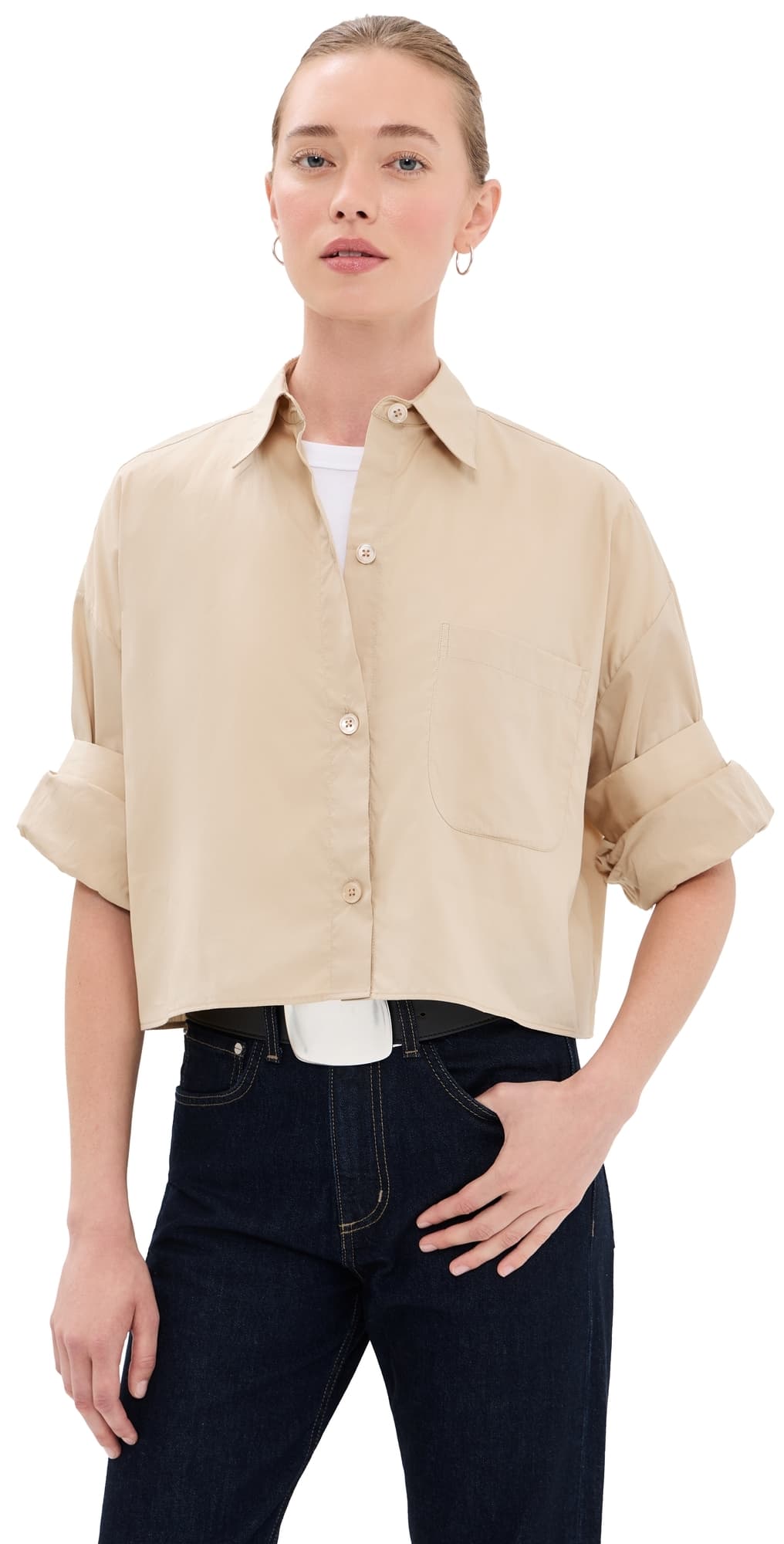 TWP Next Ex Button Down Shirt Sandstone