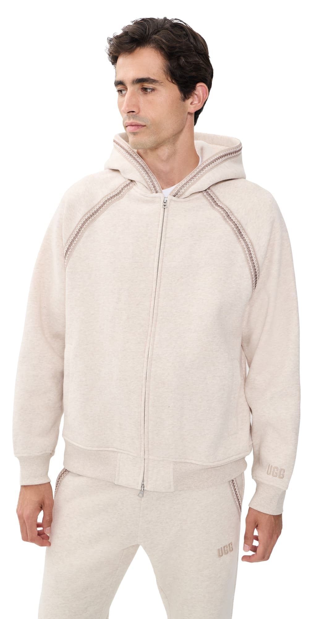 UGG Tasman Full Zip Hoodie Caribou Heather