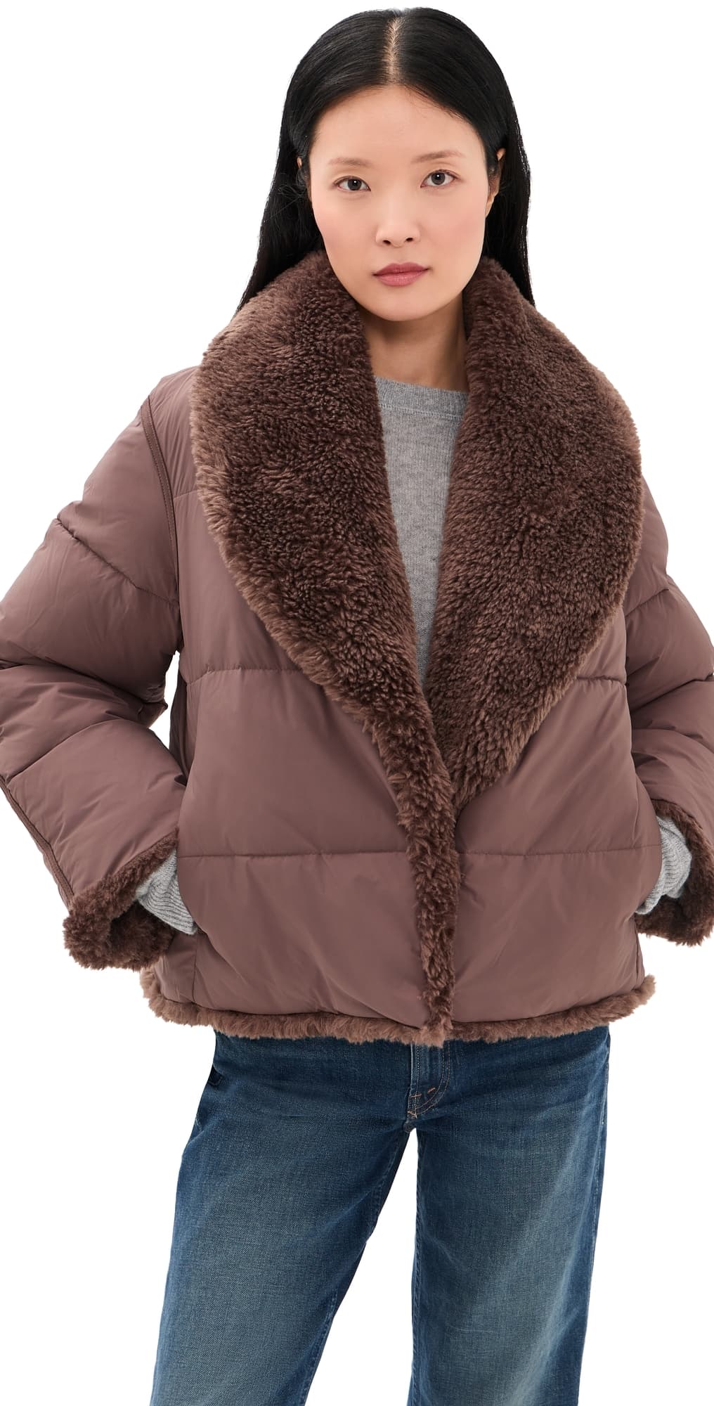 UGG Wylda Puffer Jacket Burnt Cedar