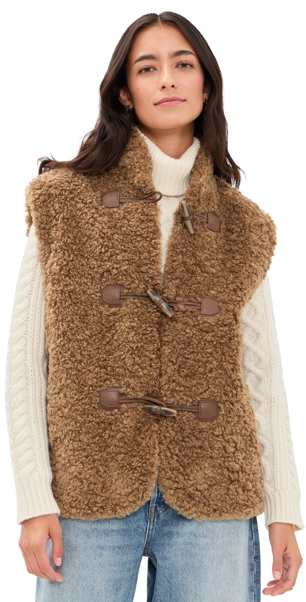 UGG Niah Toggle Vest COFFEE GROUNDS