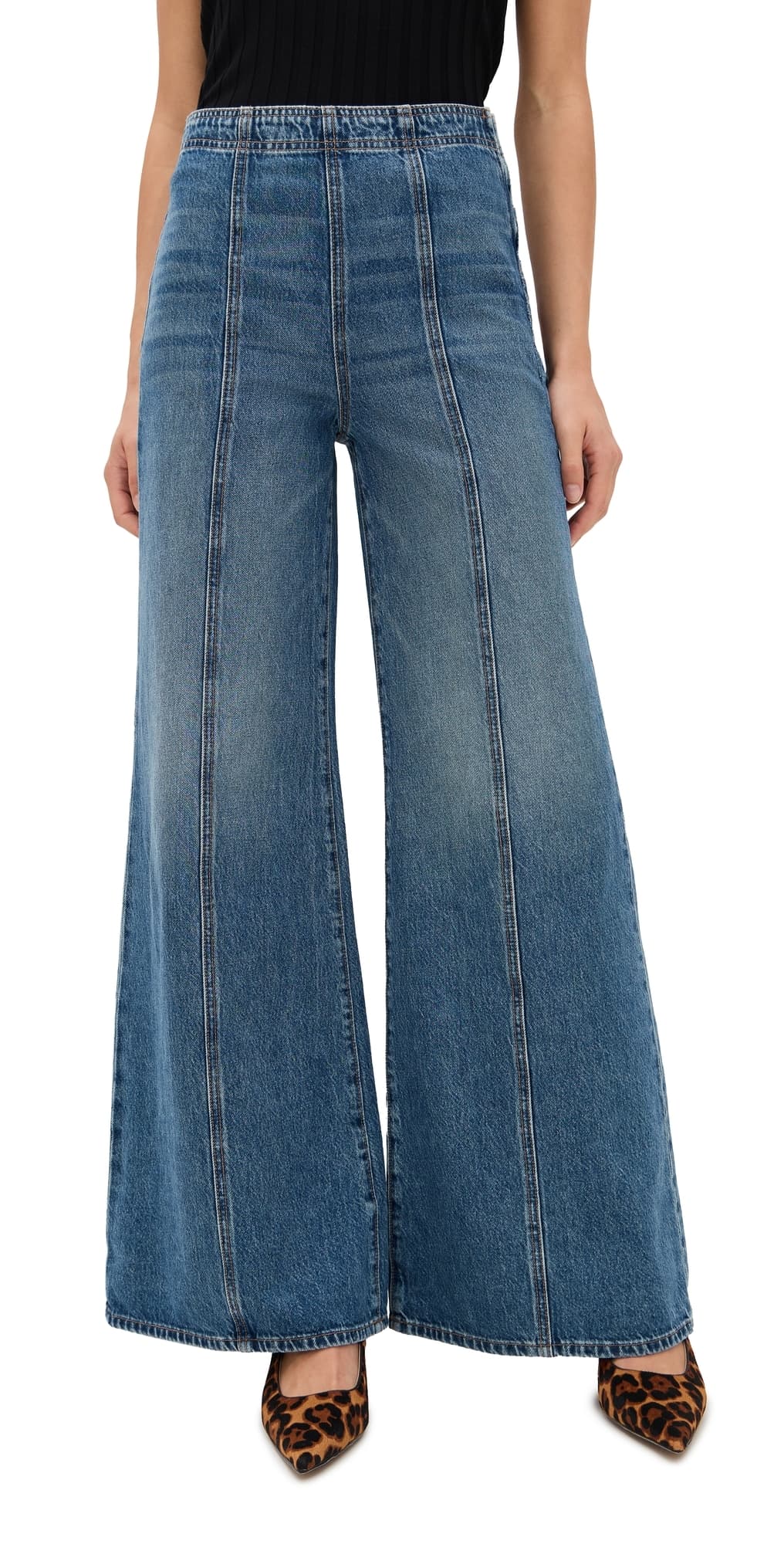 Ulla Johnson The Bianca Wide Leg Jeans Danube