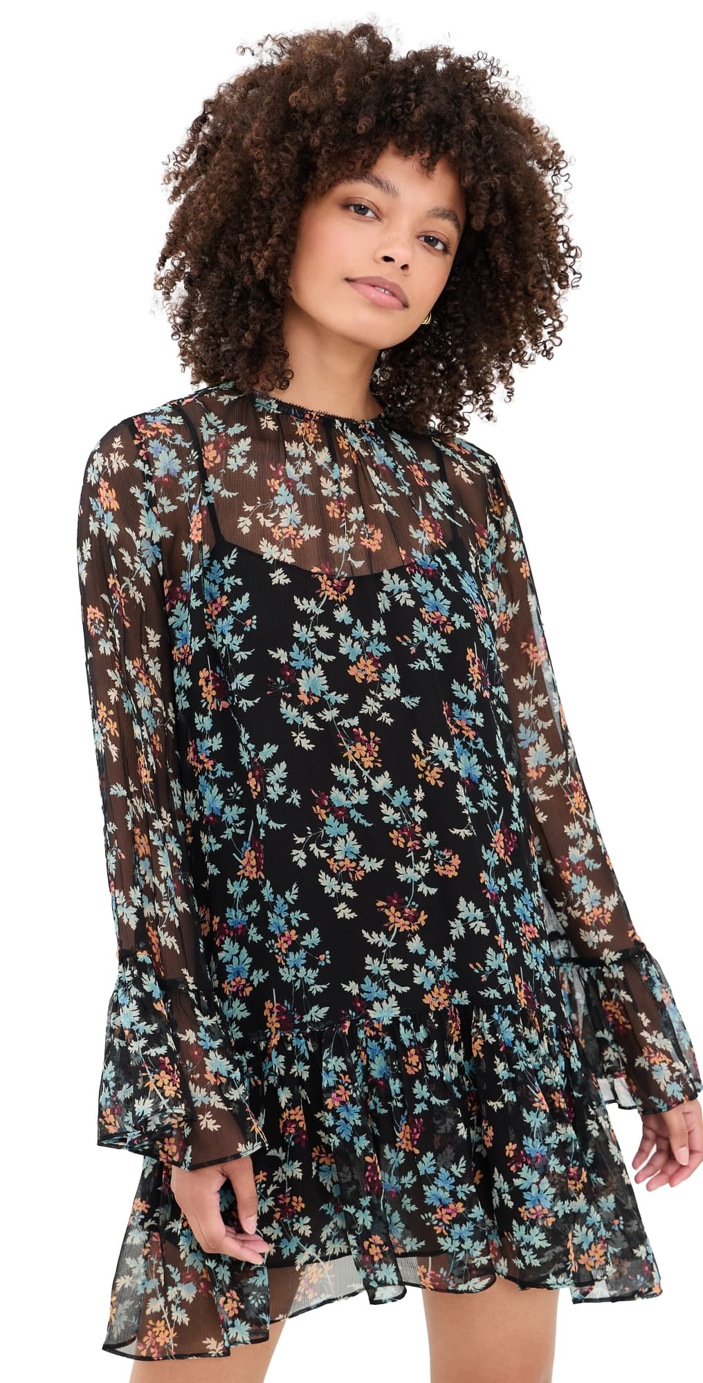 Ulla Johnson Emmeline Silk Mini Dress Nightshade