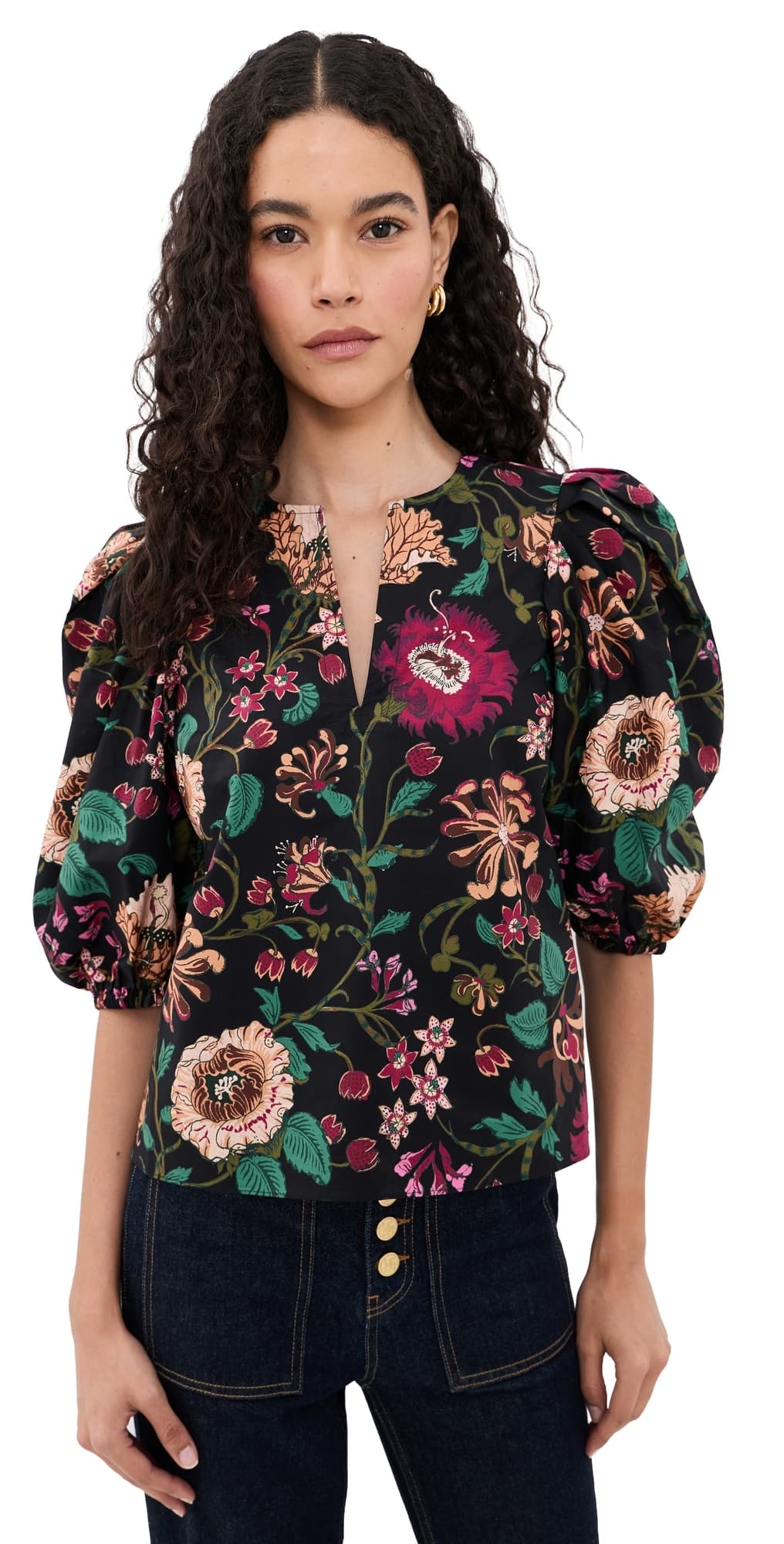 Ulla Johnson Florielle Cotton Top Dahlia