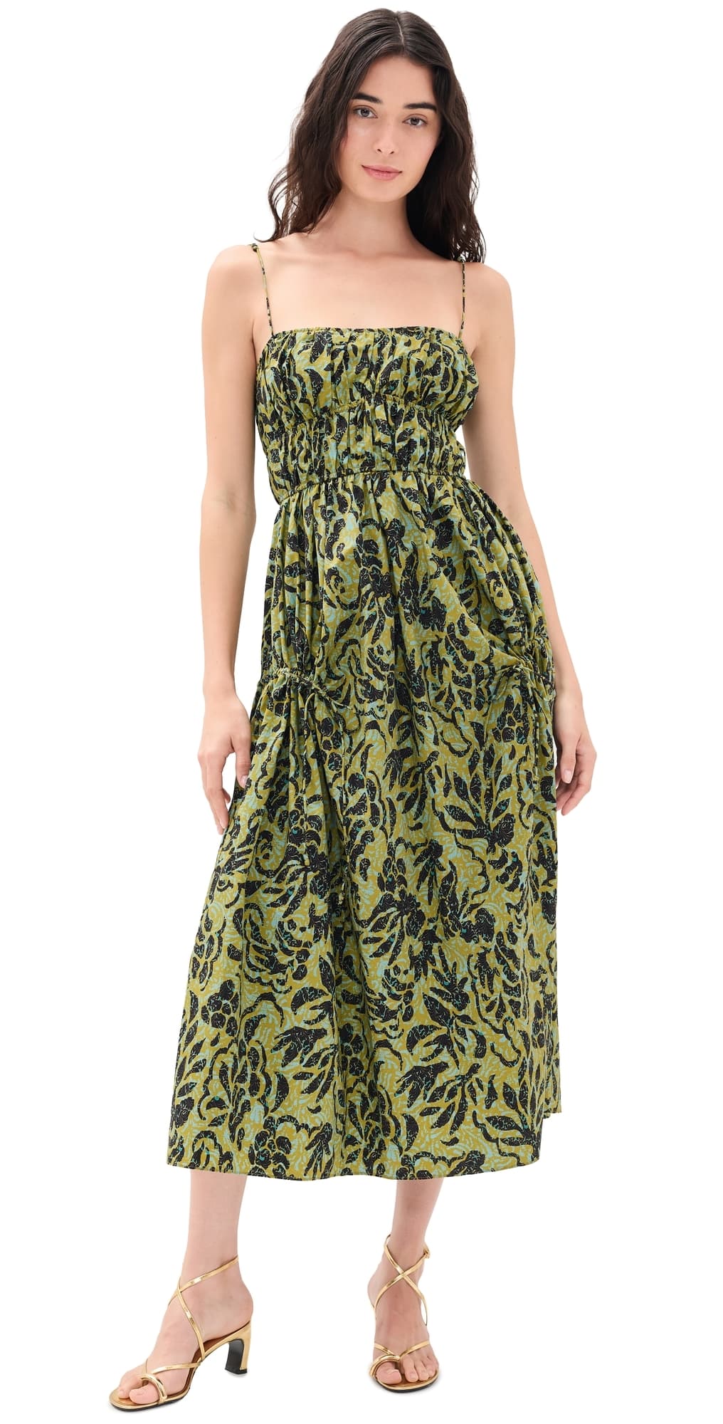 Ulla Johnson Vidri Cami Cotton Dress Chartreuse