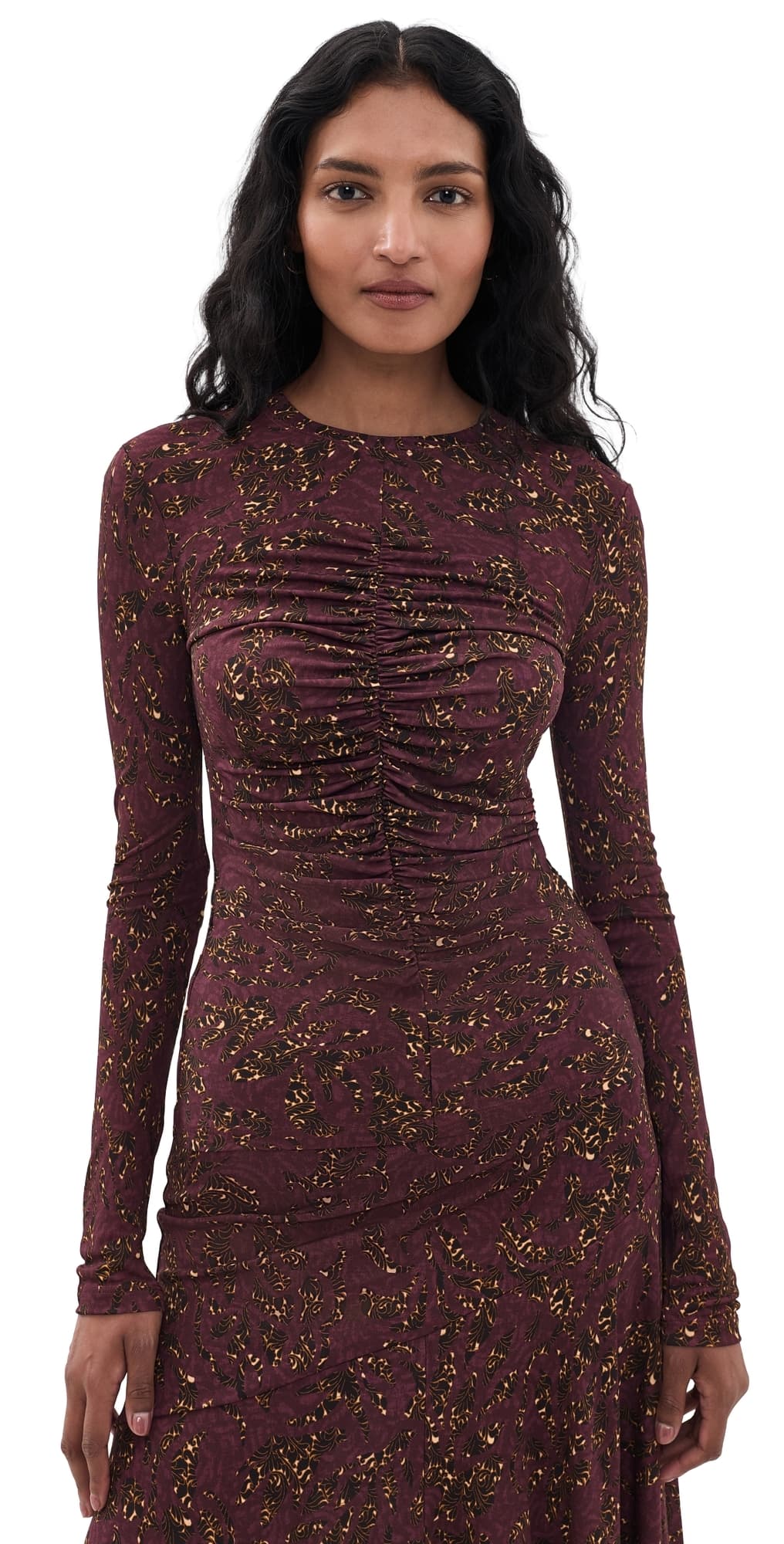Ulla Johnson Asha Jersey Top Claret Floral