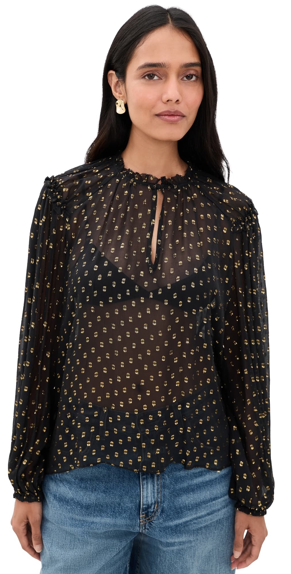Ulla Johnson Elspen Silk Blouse Noir