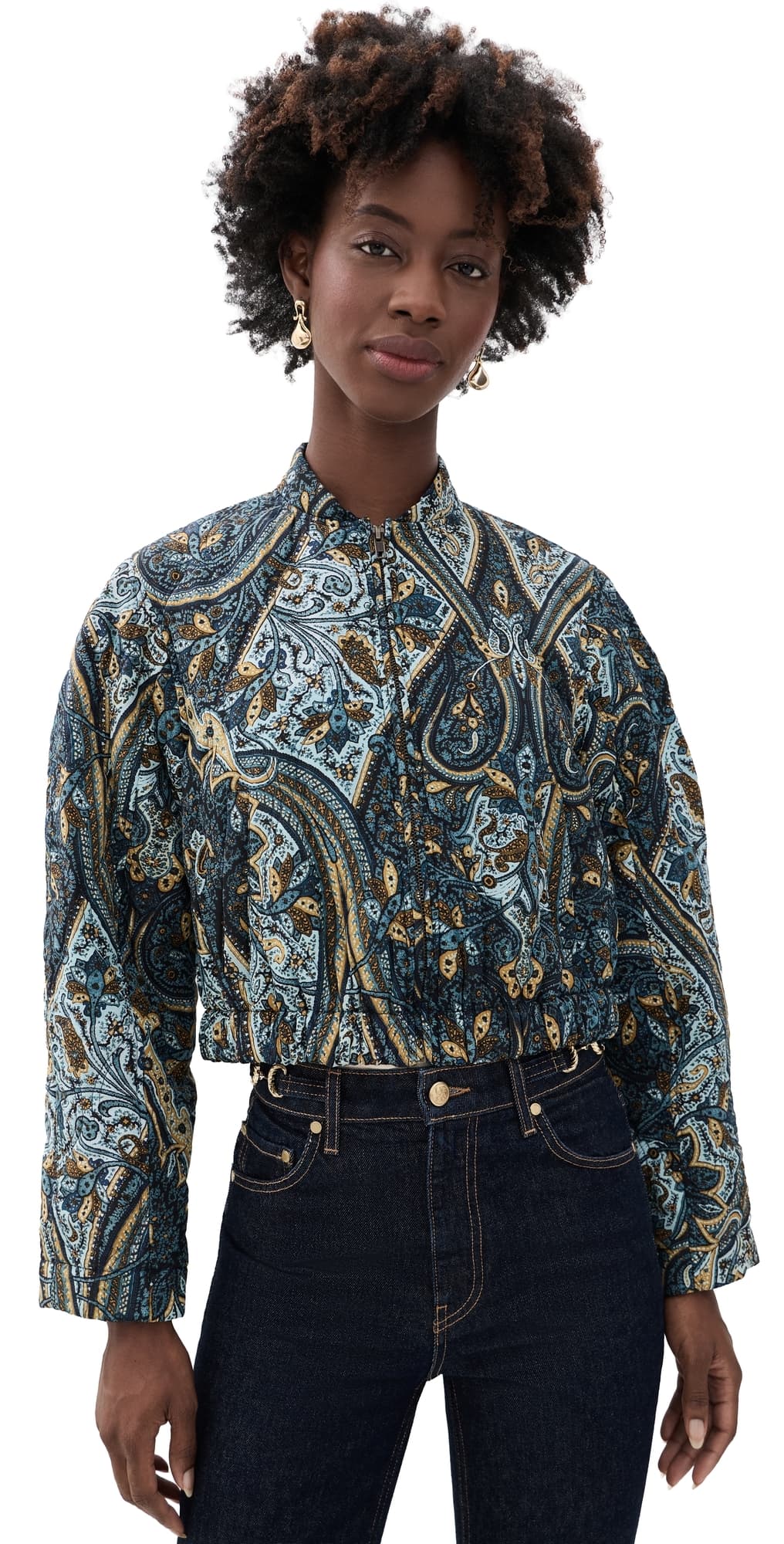 Ulla Johnson Yara Silk Jacket Prussian
