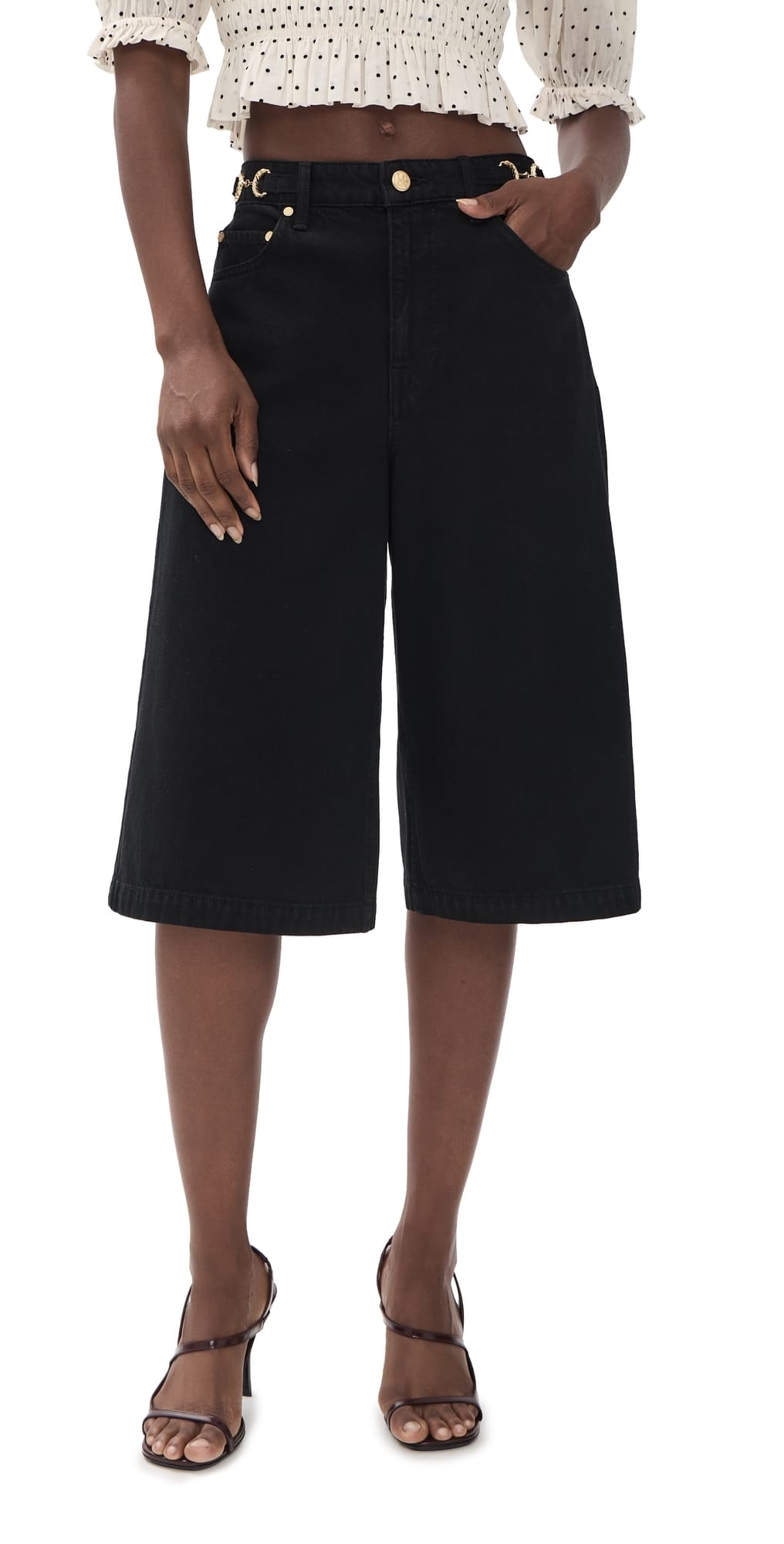 Ulla Johnson The Rowan Denim Shorts Noir
