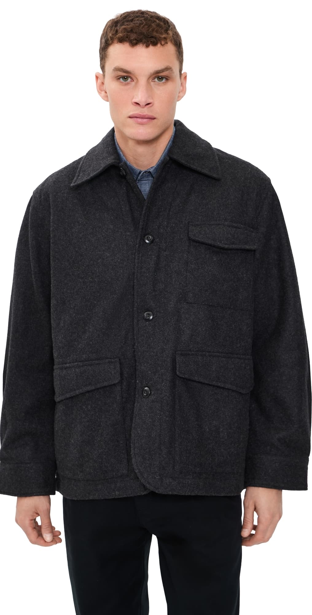 Universal Works Mowbray Heavy Duty Coat Grey Marl
