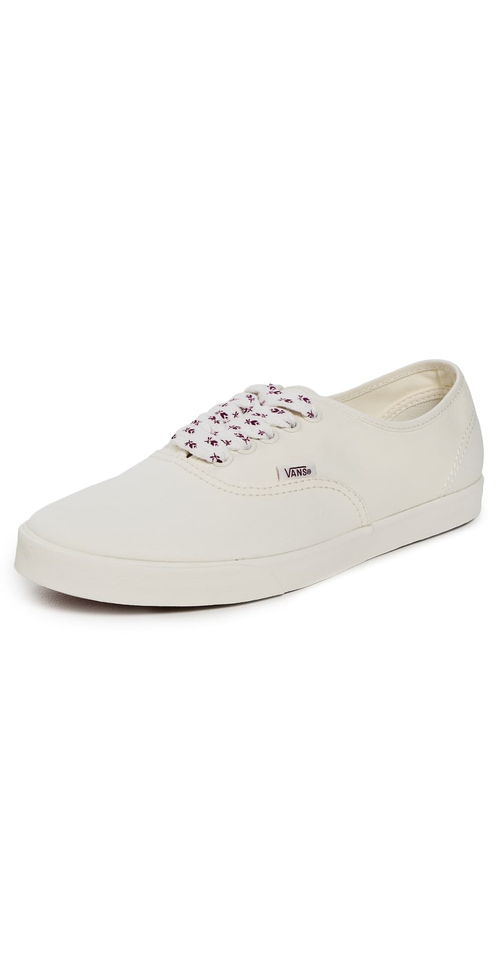 Vans Authentic Lowpro Sneakers Floral Laces Egret