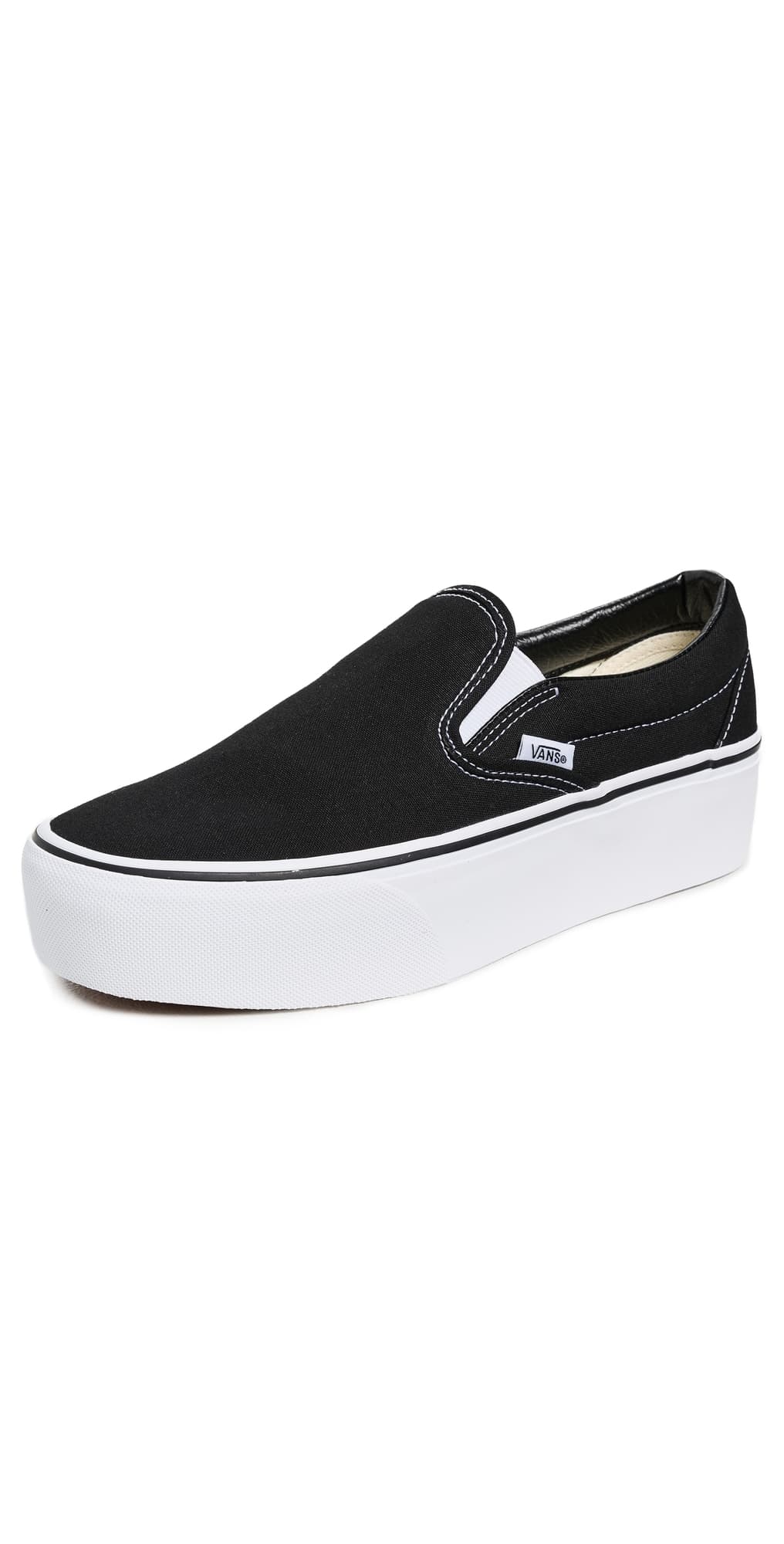 Vans UA Classic Slip-On Stackform Sneakers Black/True White