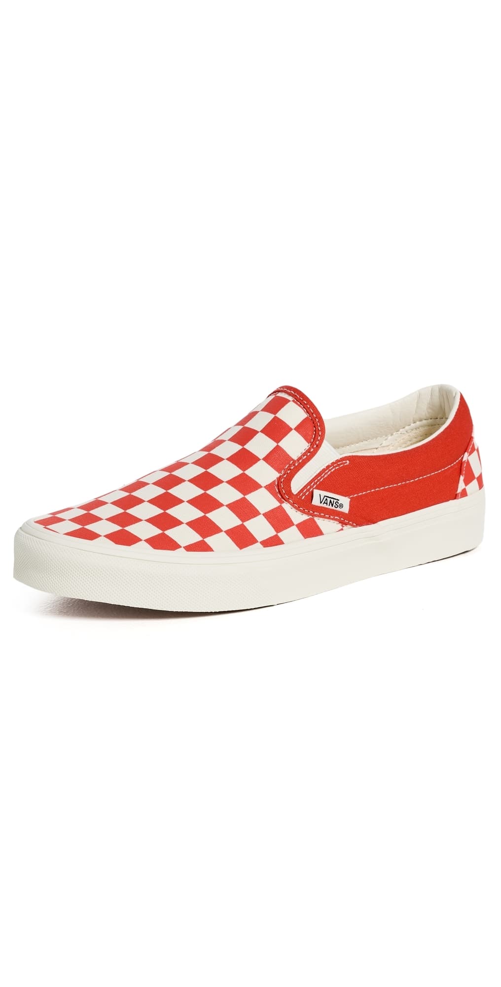 Vans Classic Slip On Sneakers Checkerboard Tomato