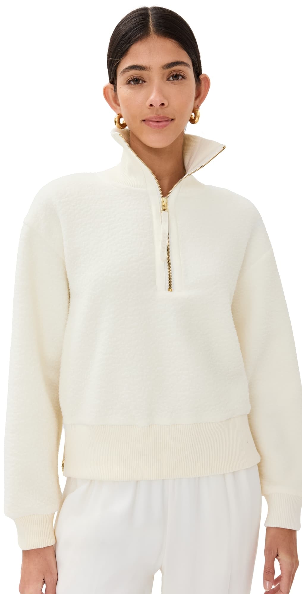 Varley Roselle Half Zip Fleece Egret