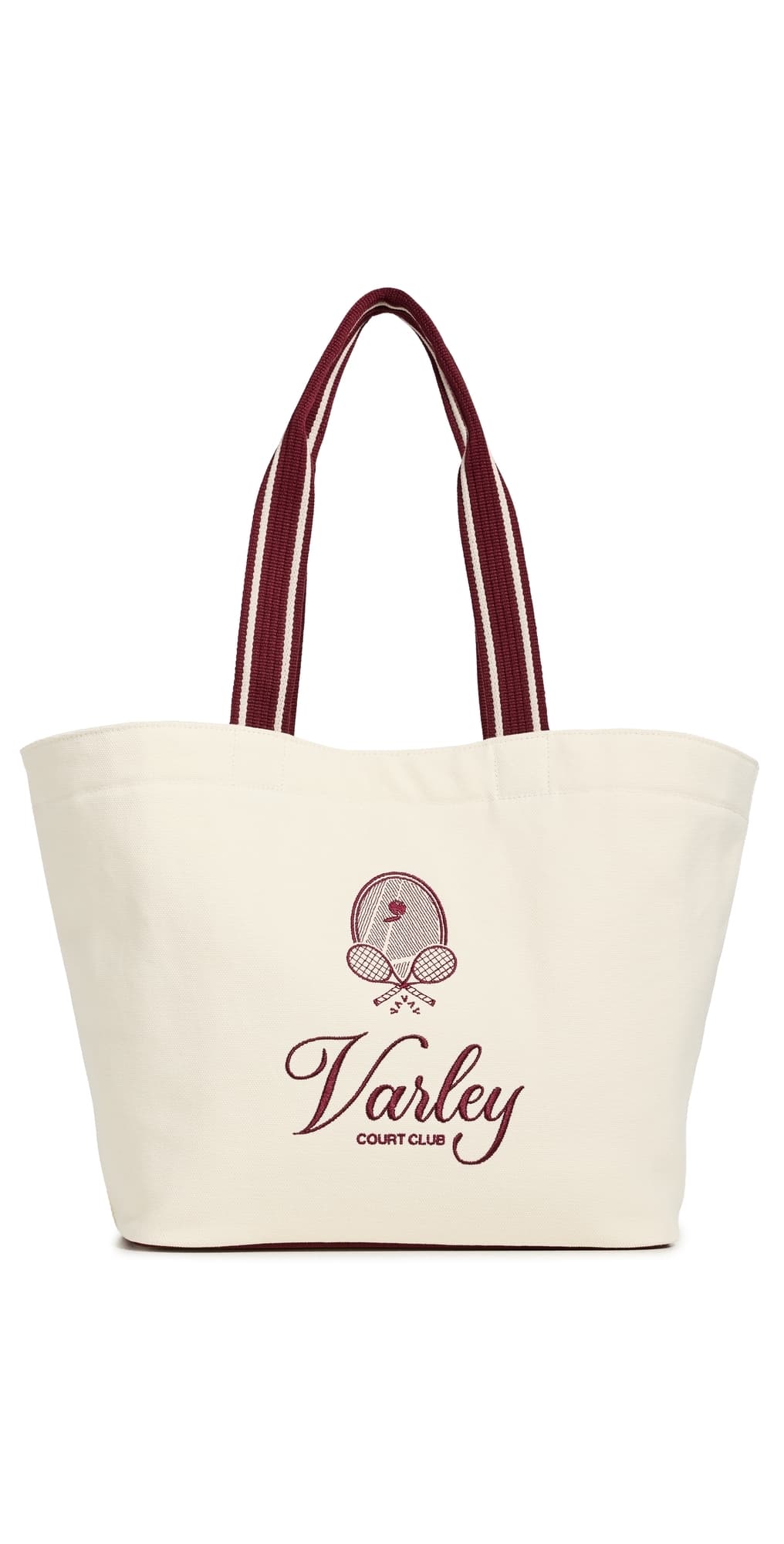 Varley Robinson Canvas Club Tote Bag Ivory/Port