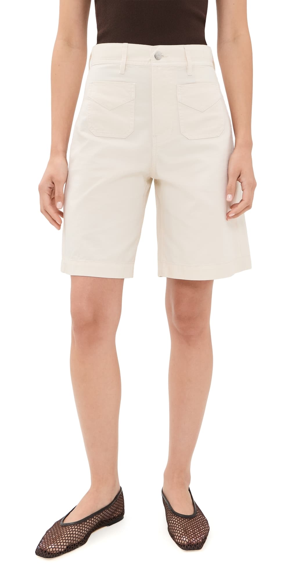 Veronica Beard Jean Carter Shorts Ecru