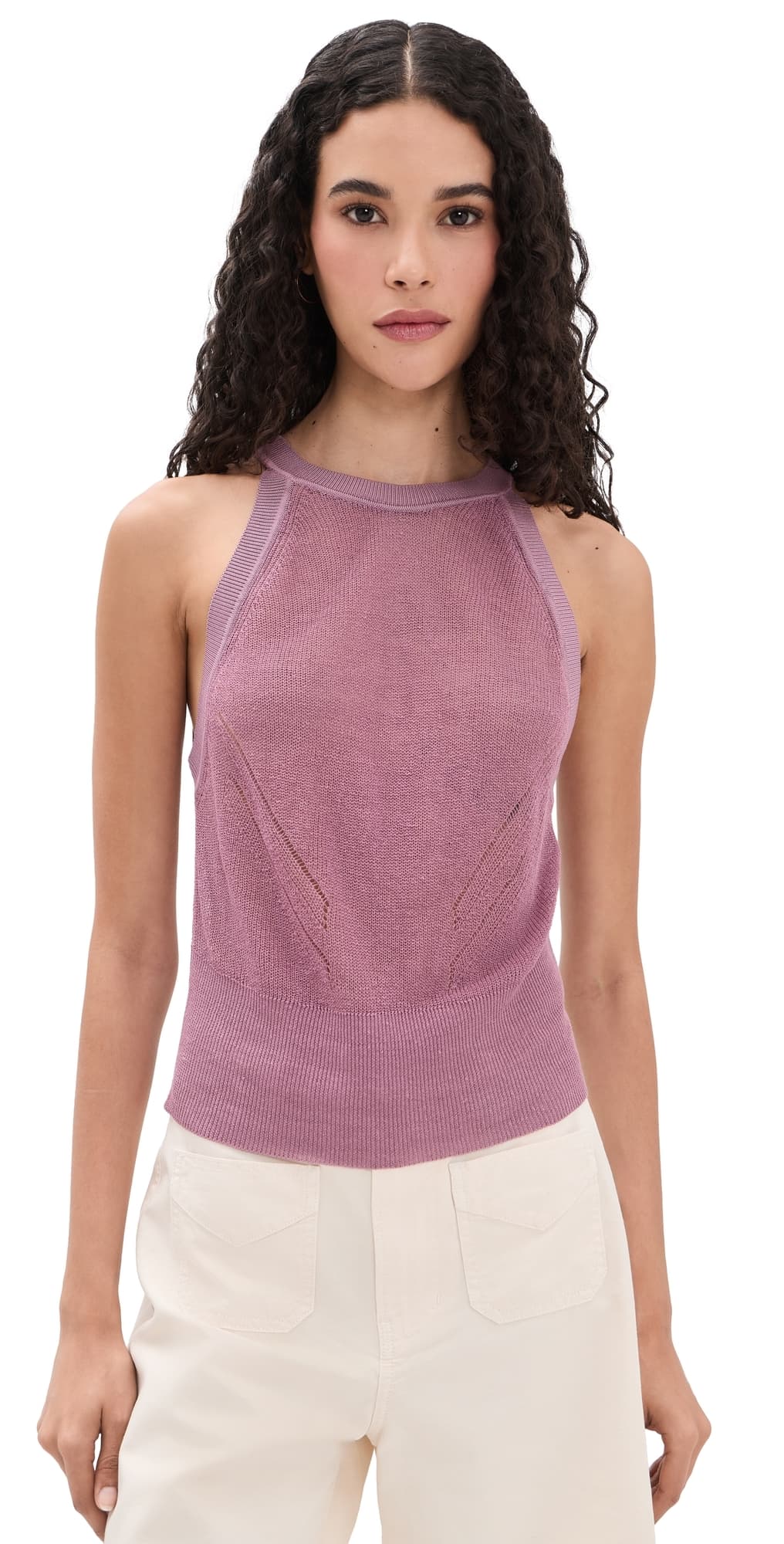 Veronica Beard Jean Solomon Knit Tank Orchid Haze