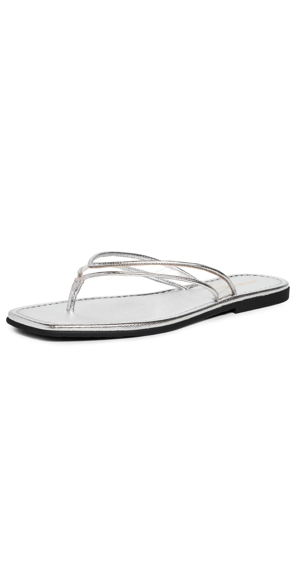 Veronica Beard Clea Piping Sandals Clear/Silver