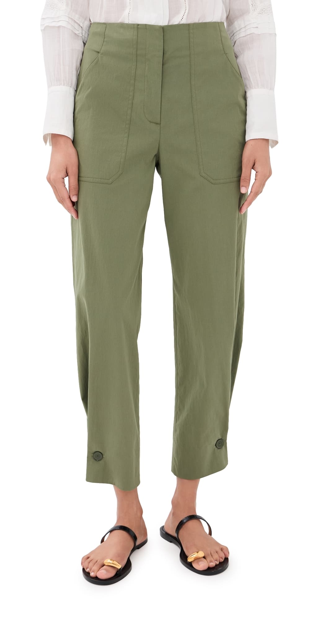 Veronica Beard Stapleton Pants Stone Army