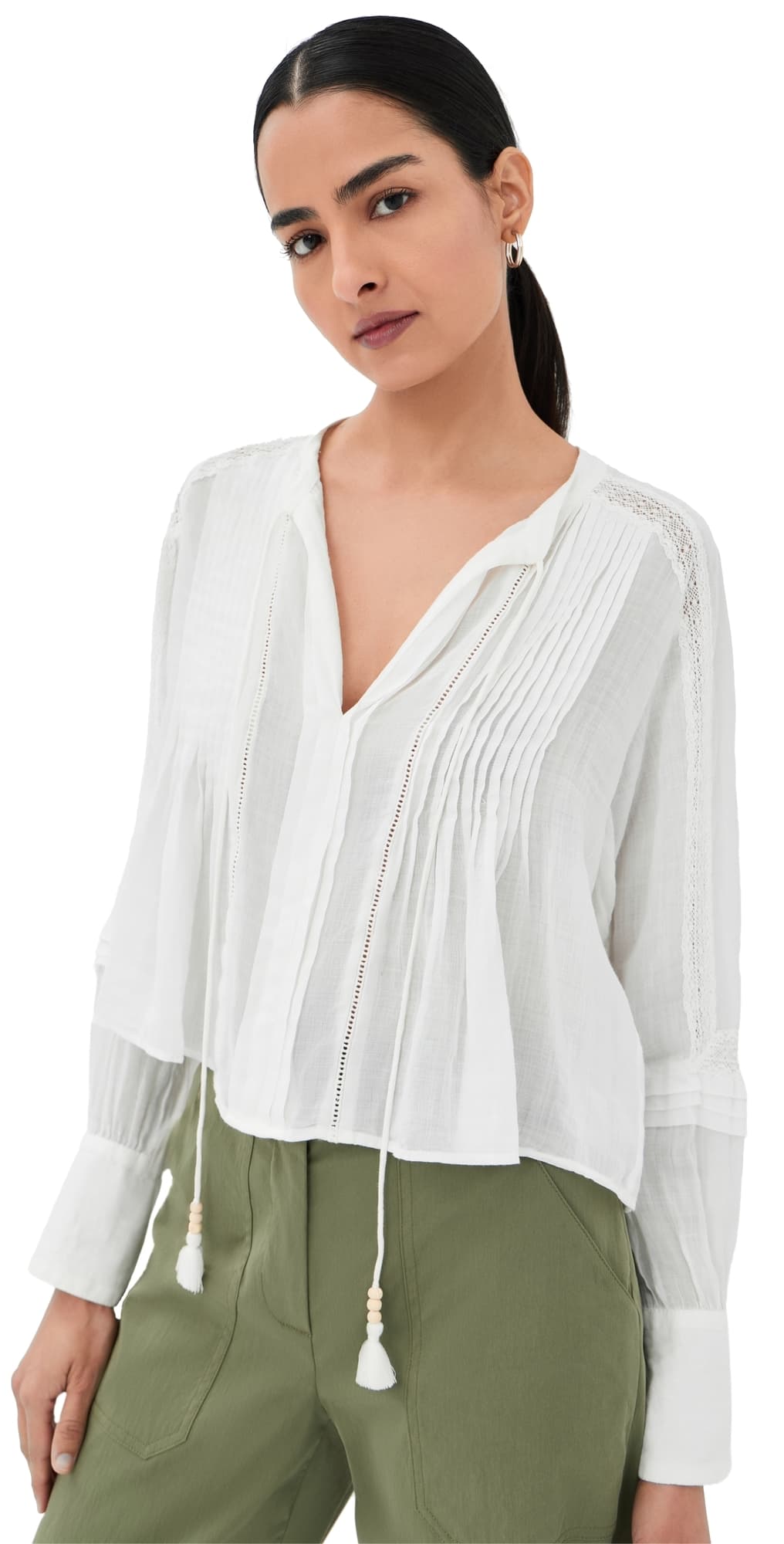 Veronica Beard Sawyer Blouse White
