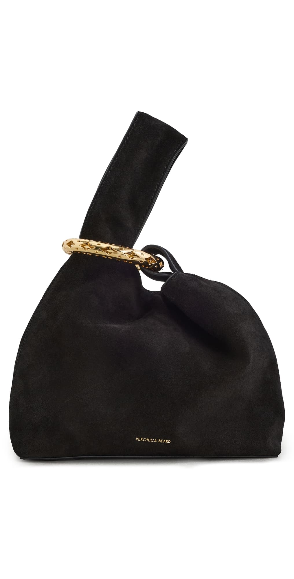 Veronica Beard Suede Swing Bag Black