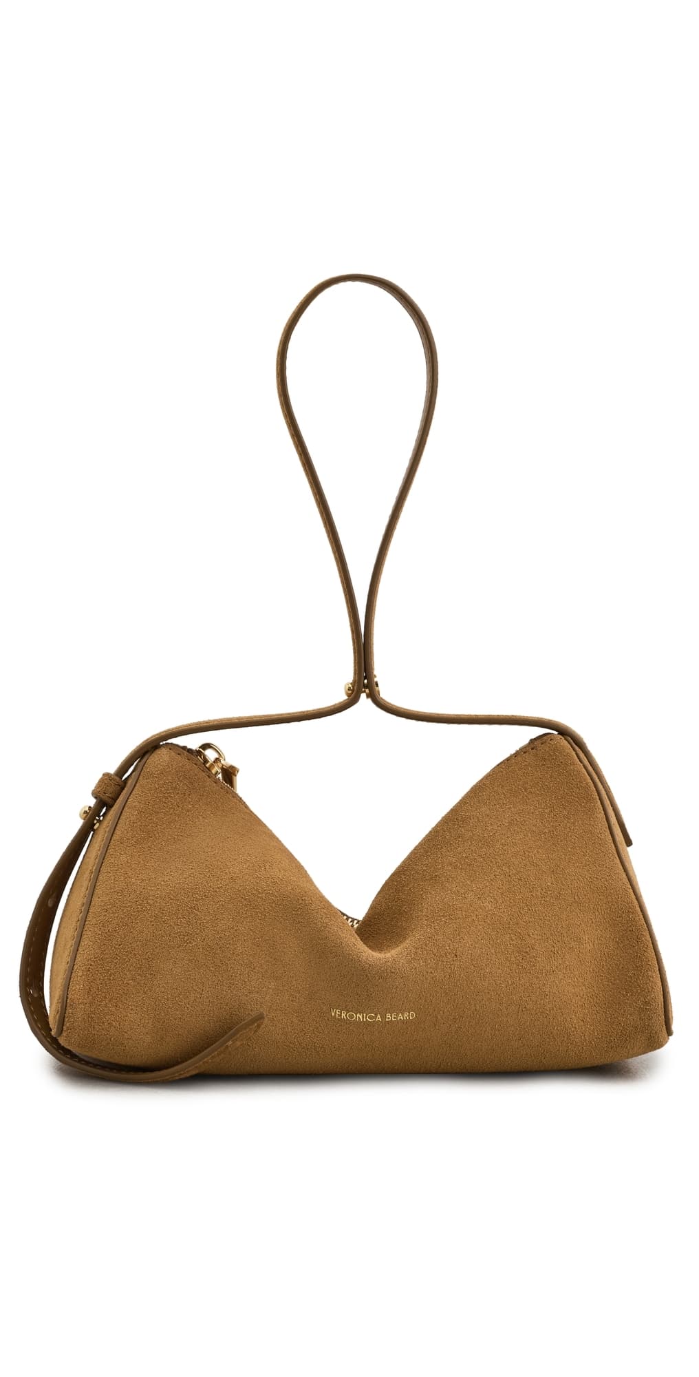Veronica Beard Suede Prism Shoulder Bag Acorn · One Size