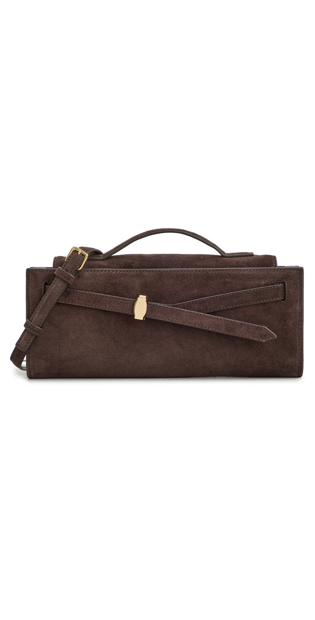 Veronica Beard Suede Dash Clutch Bag Espresso · One Size
